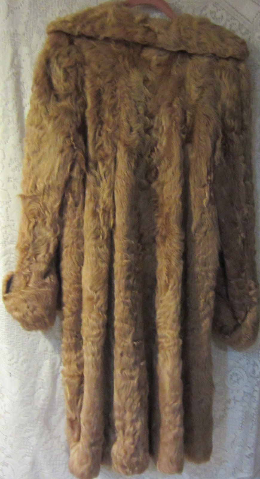 Vintage curly lamb swing coat