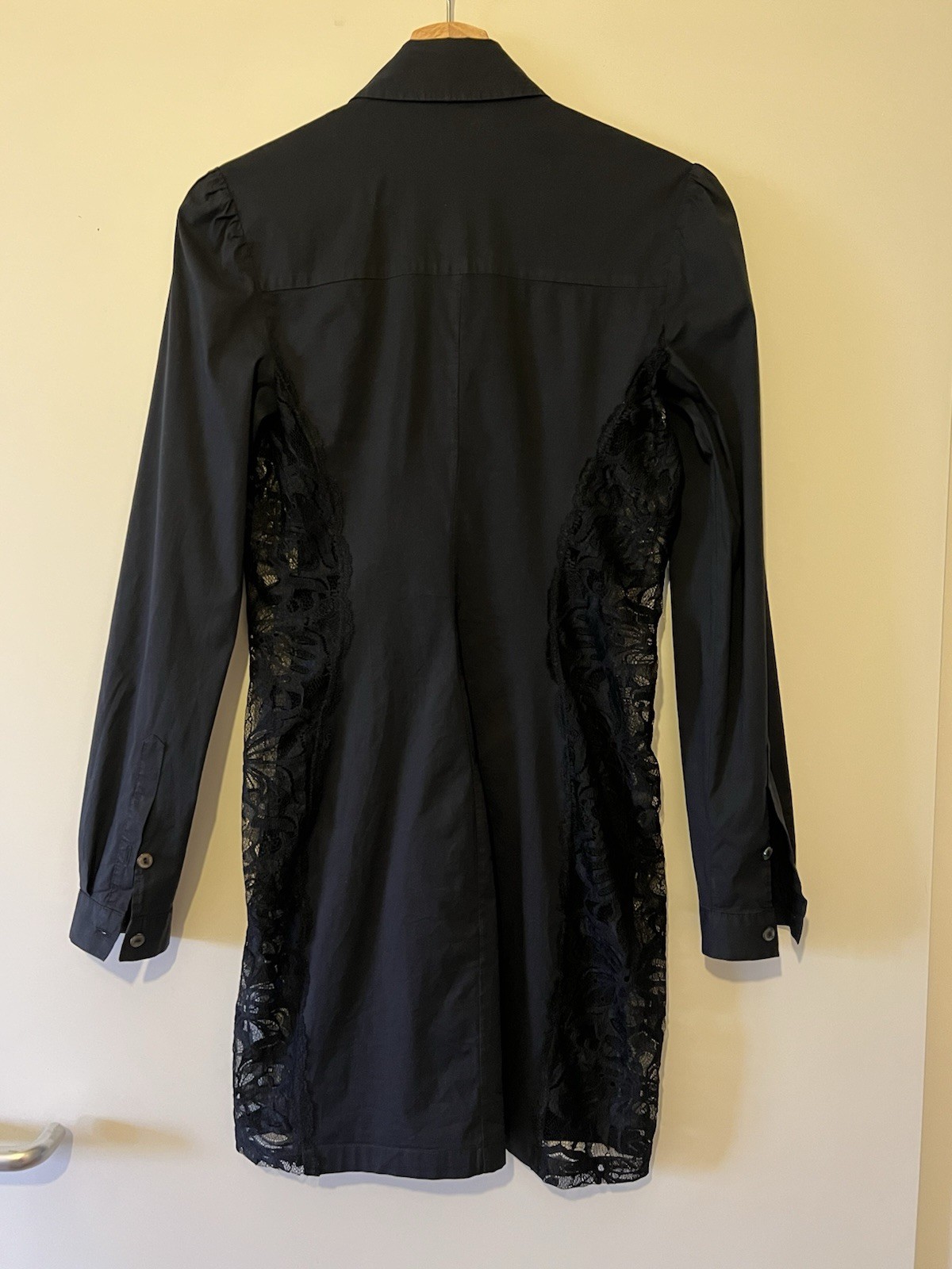 Vintage Dolce & Gabbana Wide Lace Insert Shirt Dress