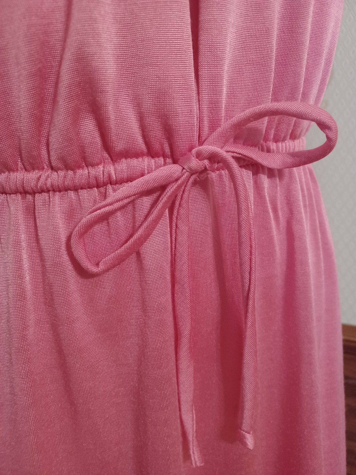 Vintage 1970s Vicky Vaughn Juniors Floaty Pink Disco Goddess Union-Made Dress