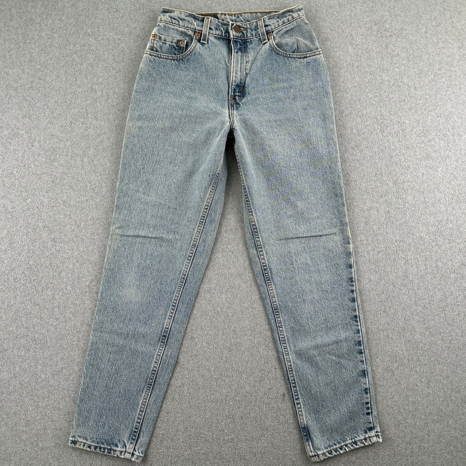 Vintage 90s Levi&rsquo;s 550 Jeans Women 4 Reg S Blue Relaxed Tapered Leg Made in USA