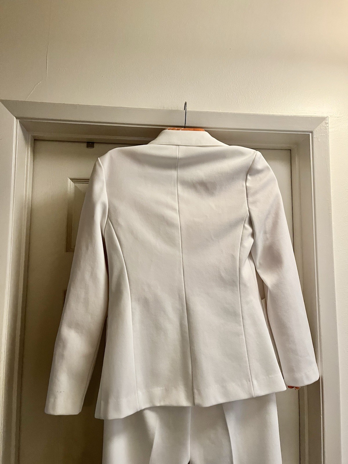 Vintage Devon White 3 Piece Suit Separates Jacket Skirt Pants & Blouse Size 7/8