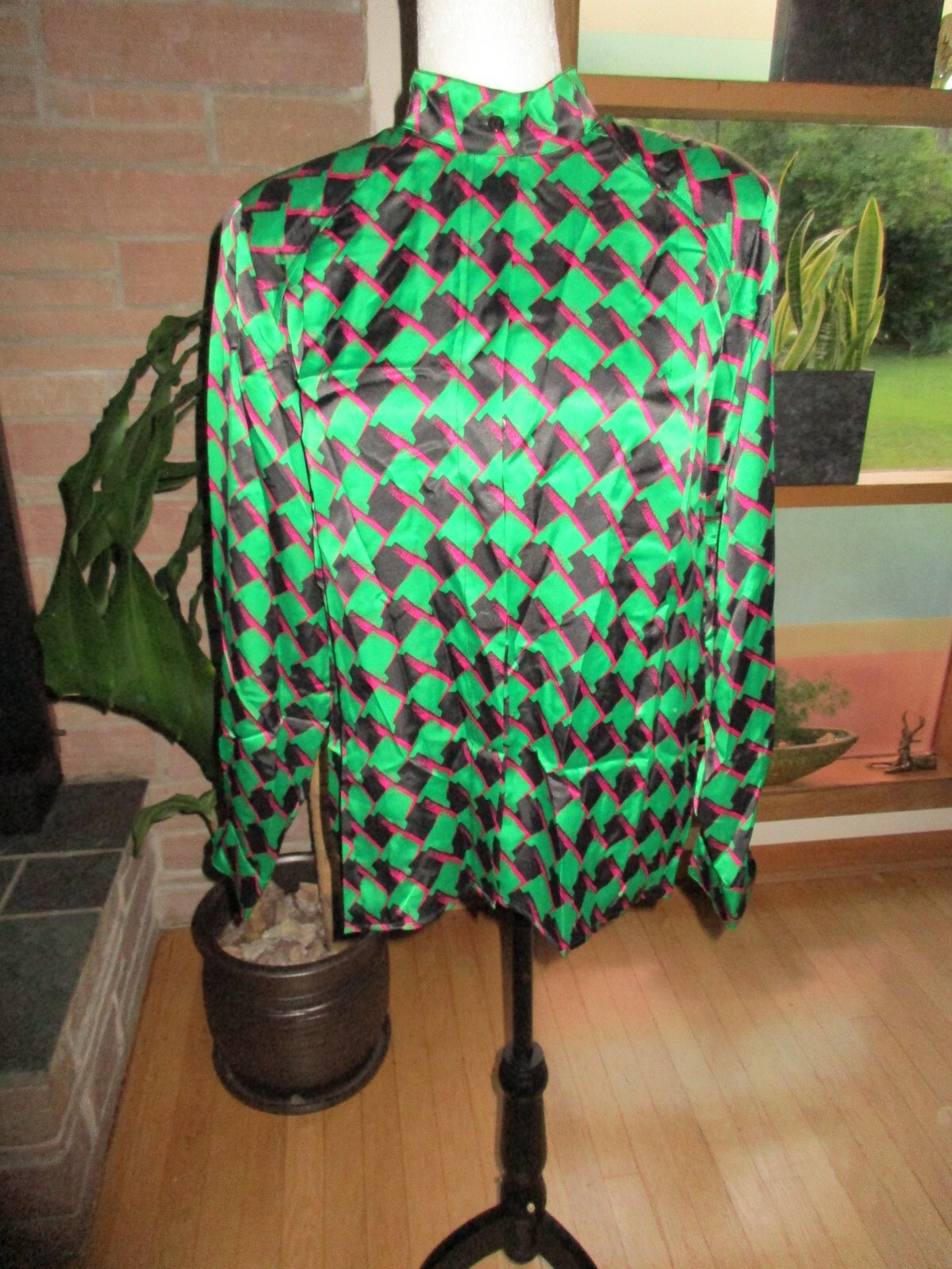 Vintage GIVENCHY Style PARIS NEW YORK Women&rsquo;s Blouse Size 10 Made in KOREA
