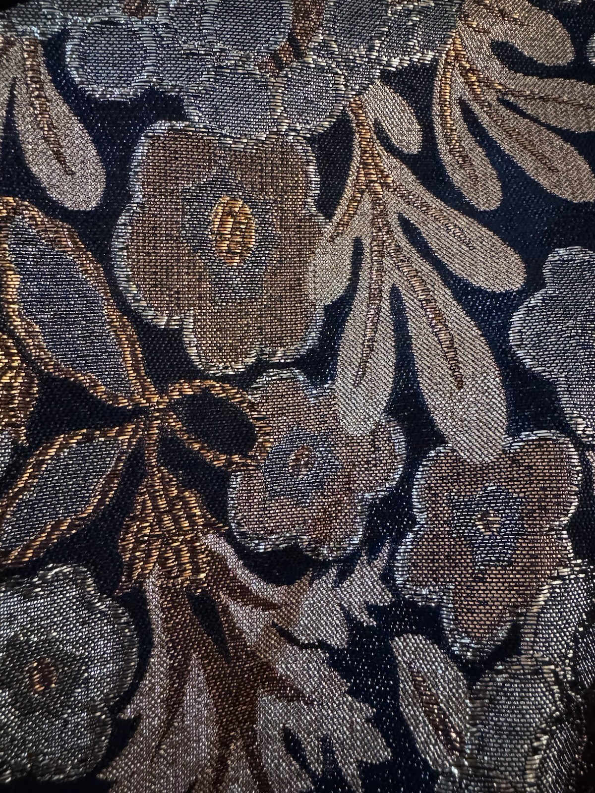 60’s Gold Metallic Textured Brocade Dress VTG Cocktail Midi – Medium