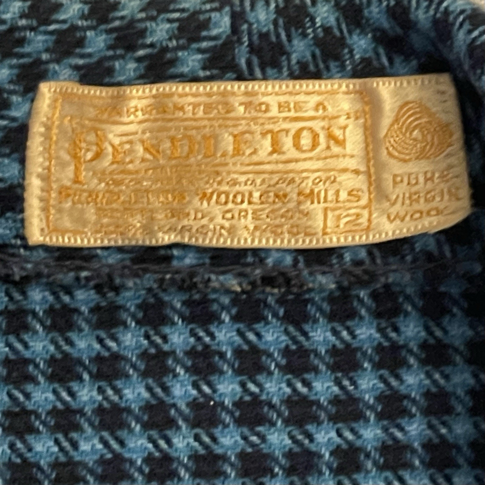 VTG Pendleton Wool Sleeveless Sheath Dress & Jacket 70s Size 12 Houndstooth