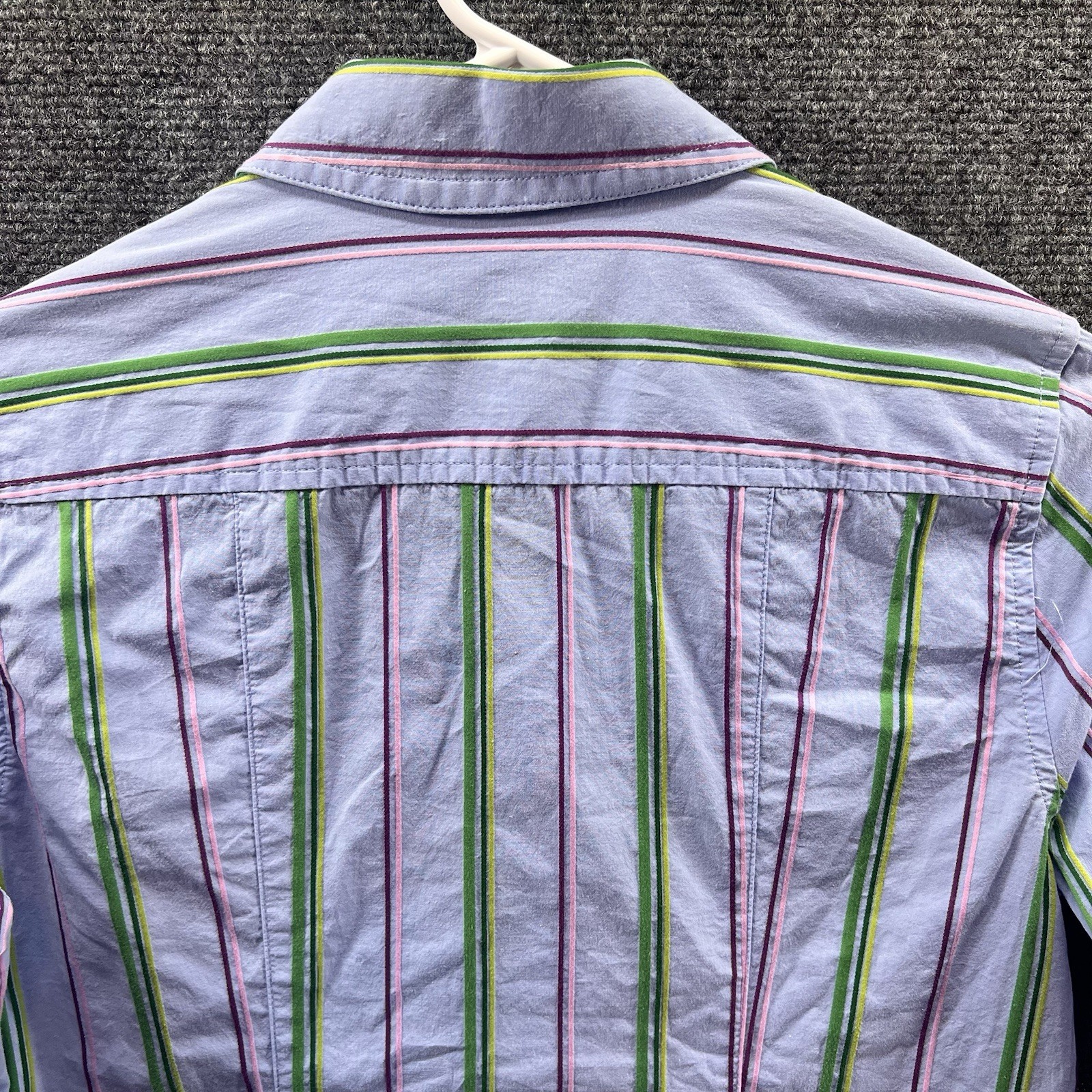 American Eagle Outfitters Button Up Shirt 4 Blue Stripe AE Favorite Fit Y2K Vtg