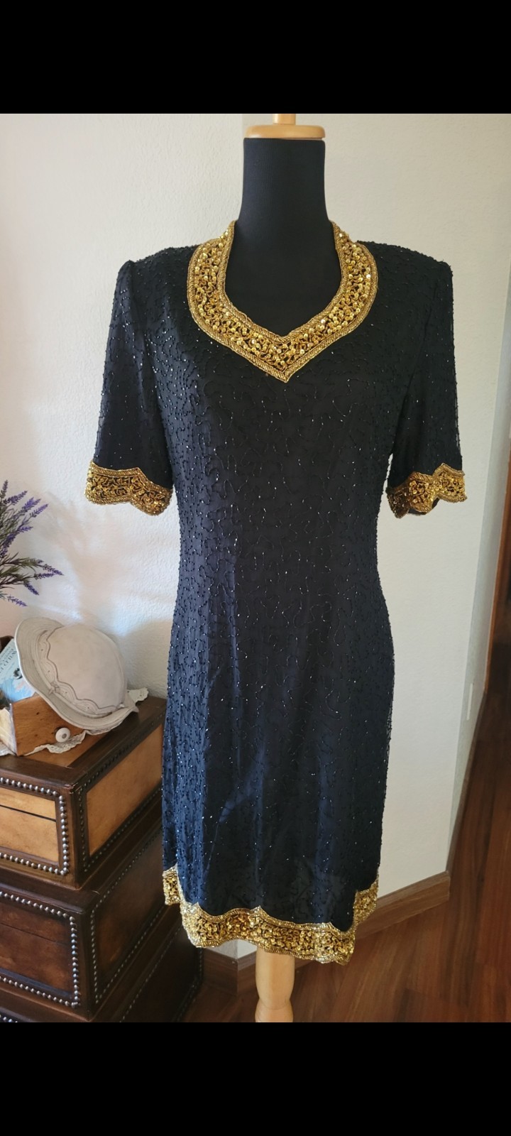 Vintage « Royal Feelings » Sequined Dress – Sz M
