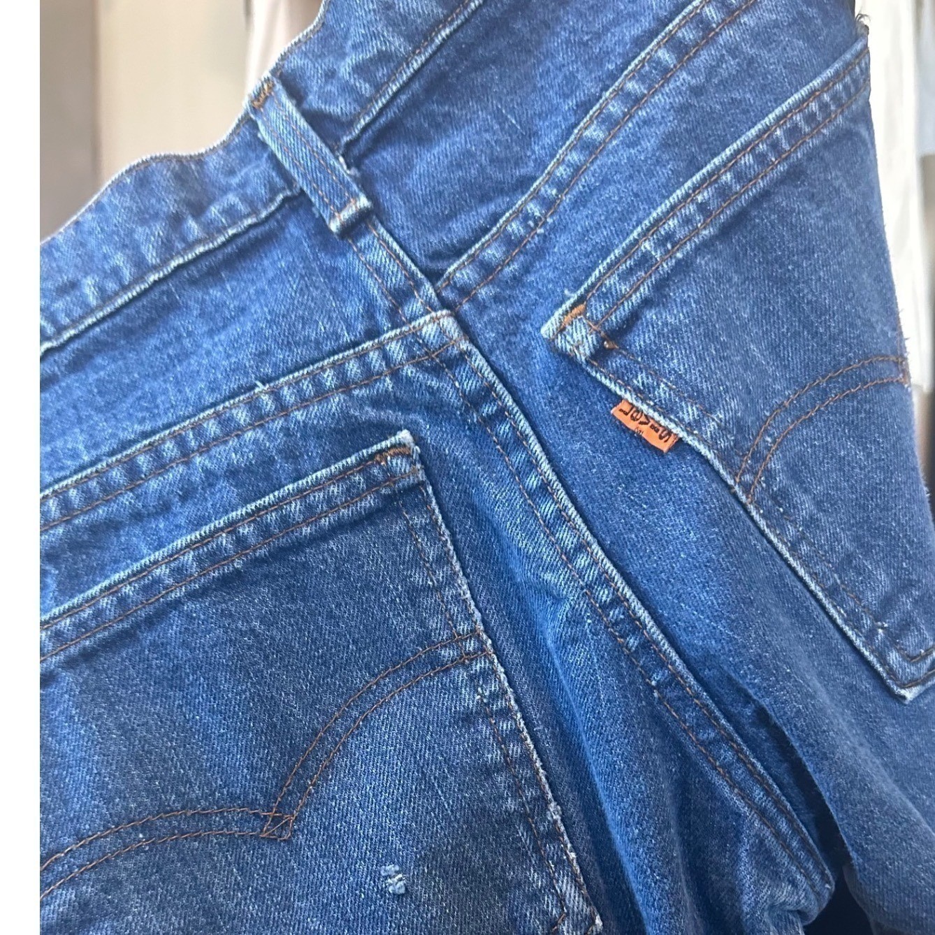 Vintage 684 Levi&rsquo;s Big Bell Bottom Jeans Orange Tab 1970&rsquo;s Size 28X33