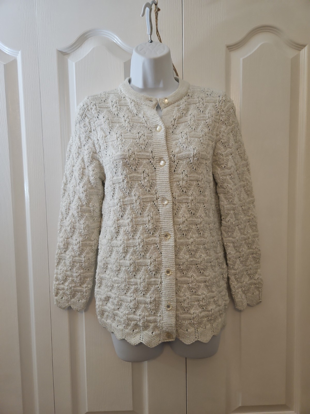 Women&rsquo;s Vintage Highpoint Sportswear Sweater Classy Preppy Crochet Size M ?