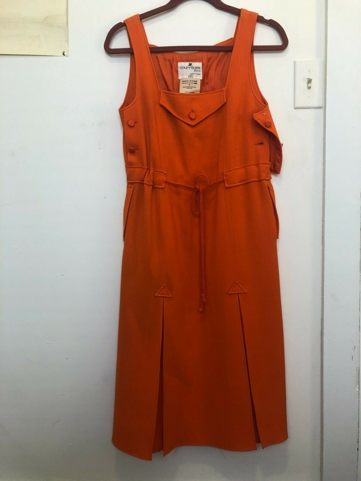 Vintage Courreges couture dress, 1960s mod