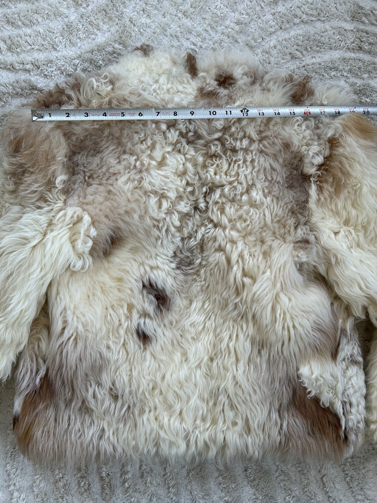 Authentic Vintage Mongolian Lamb Fur 1970s Boho Cropped Coat