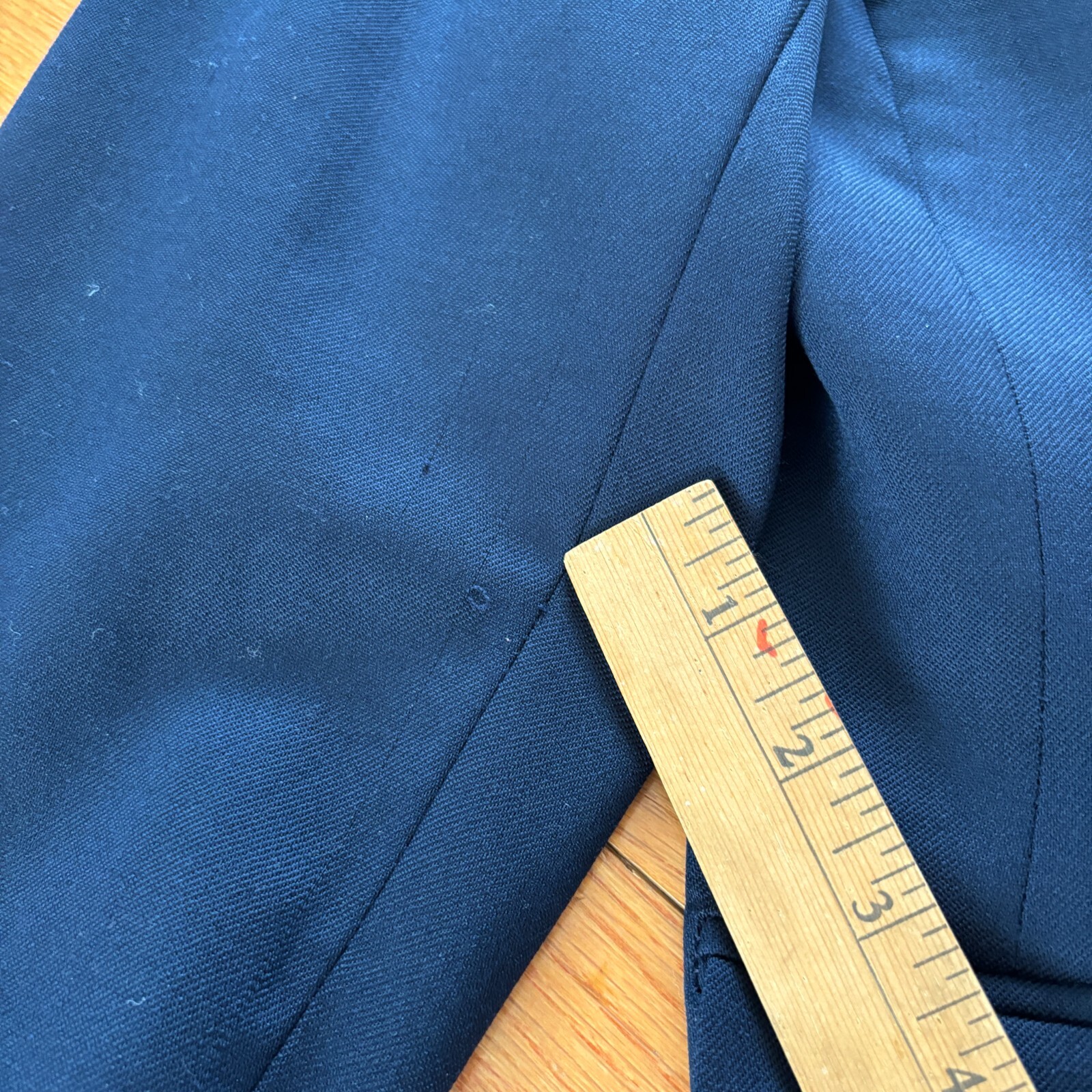 VTG Pendleton 100% Virgin Wool Blazer Womens 18W Plus Navy Blue Made In USA READ