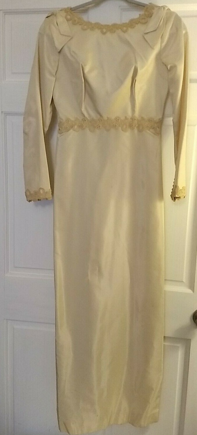Vintage Angelair by Monika 50&rsquo;s Style Wedding Dress Taffeta Lace Ivory Women&rsquo; 12