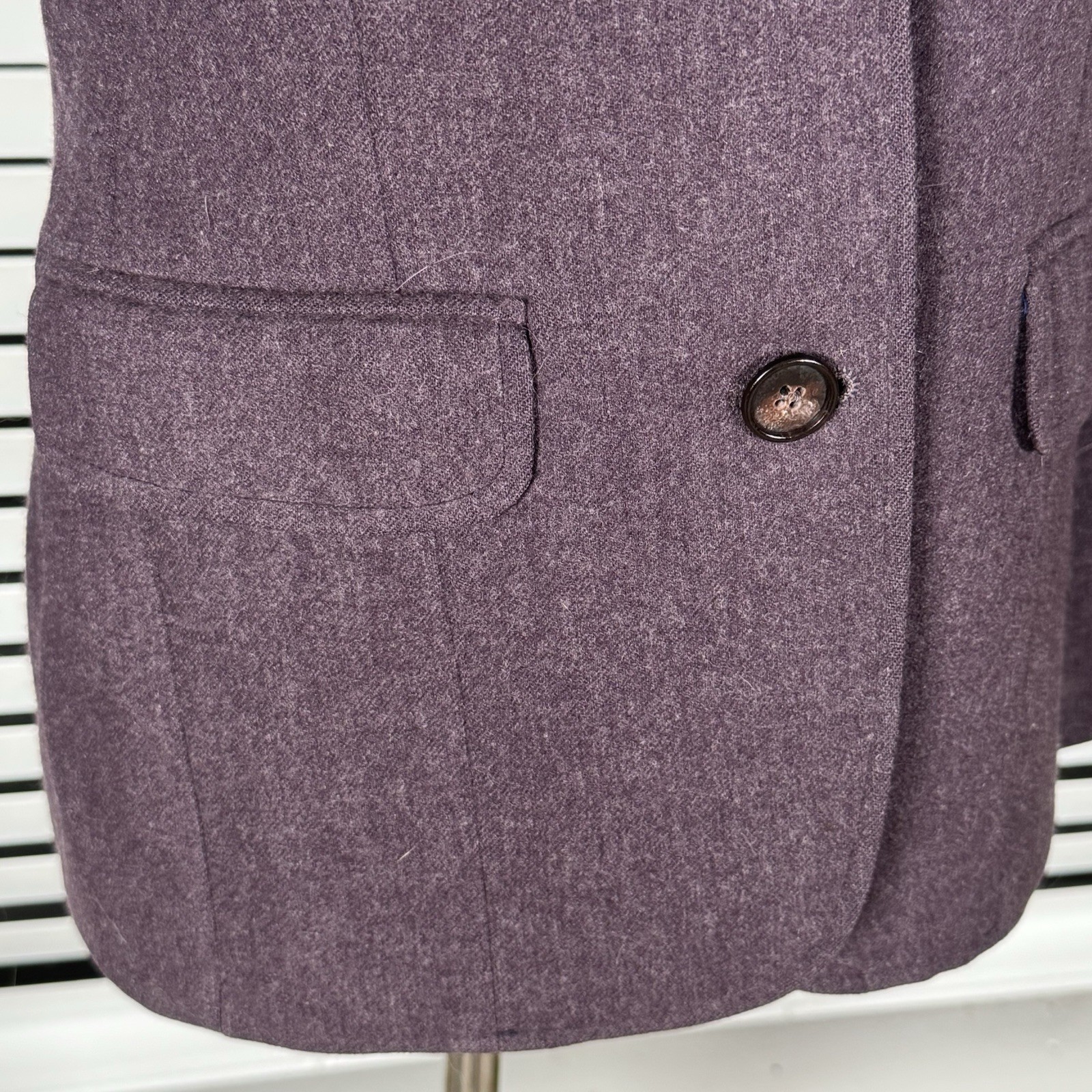 Pendleton Vintage Purple Wool Blazer Size 6 Womens Jacket