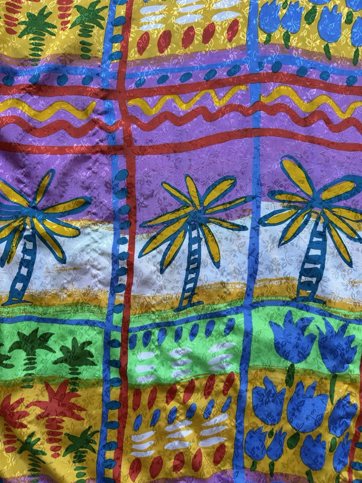 1990s Details Tropical Brocade Loungewear Dress Caftan Mumu Maxi Resort 80s VTG