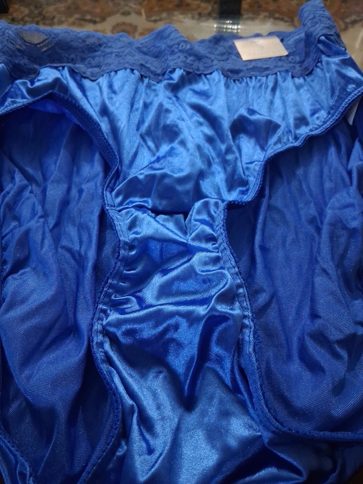 Vintage Solange SECOND SKIN Satin Full Brief Granny Panties, Sz 14/16, New