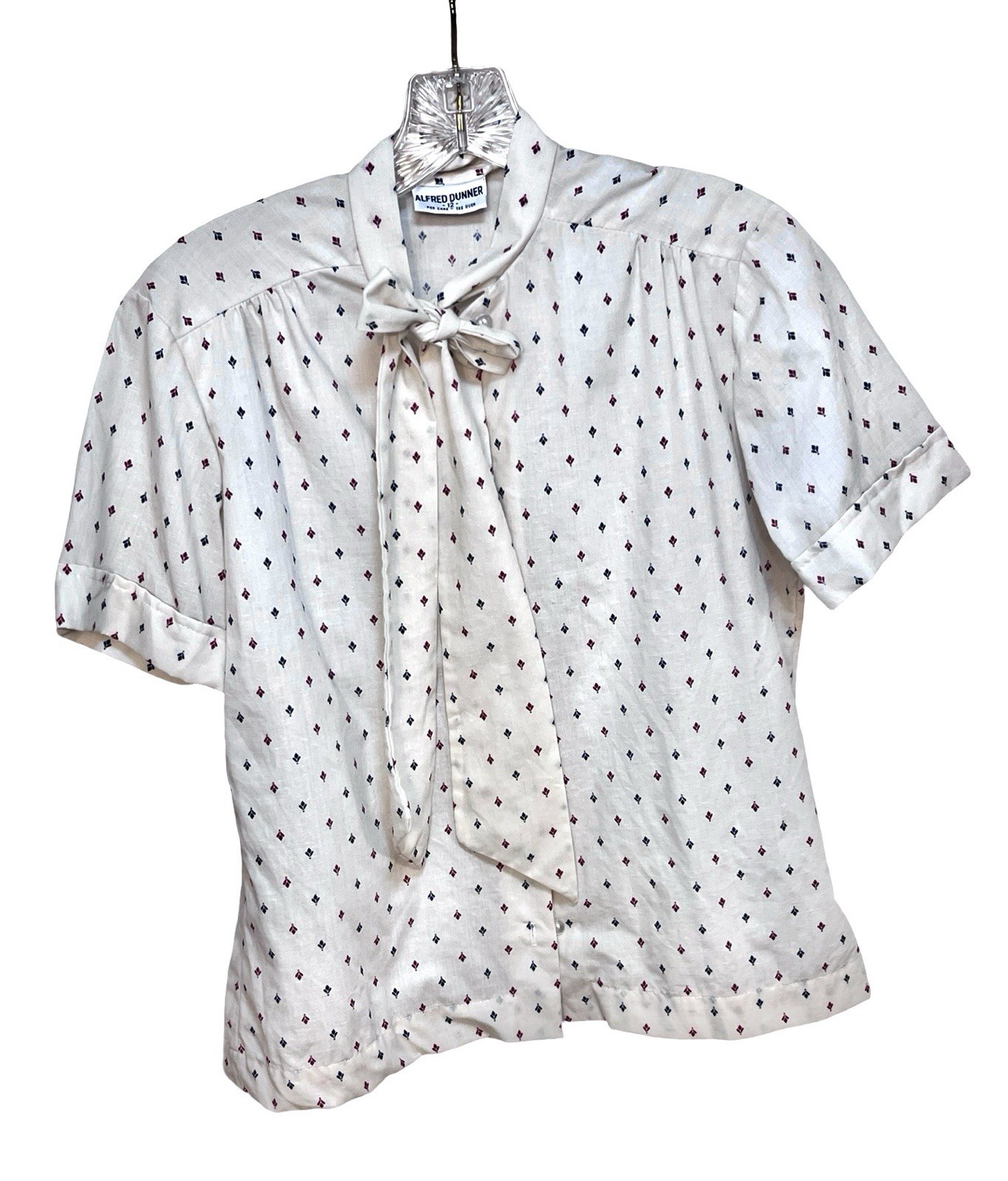 Alfred Dunner Vintage Short Sleeve Blouse Size 12P In Excellent Condition
