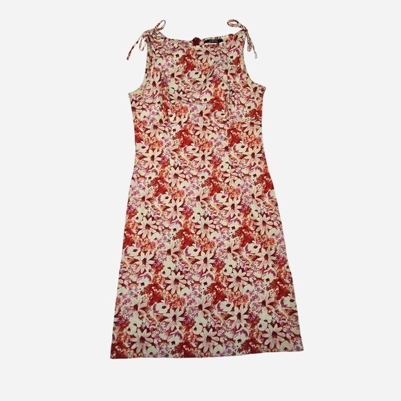 VTG 90s, y2k floral stretch fitted shift spring mini dress / 6/8 / preppy, beach