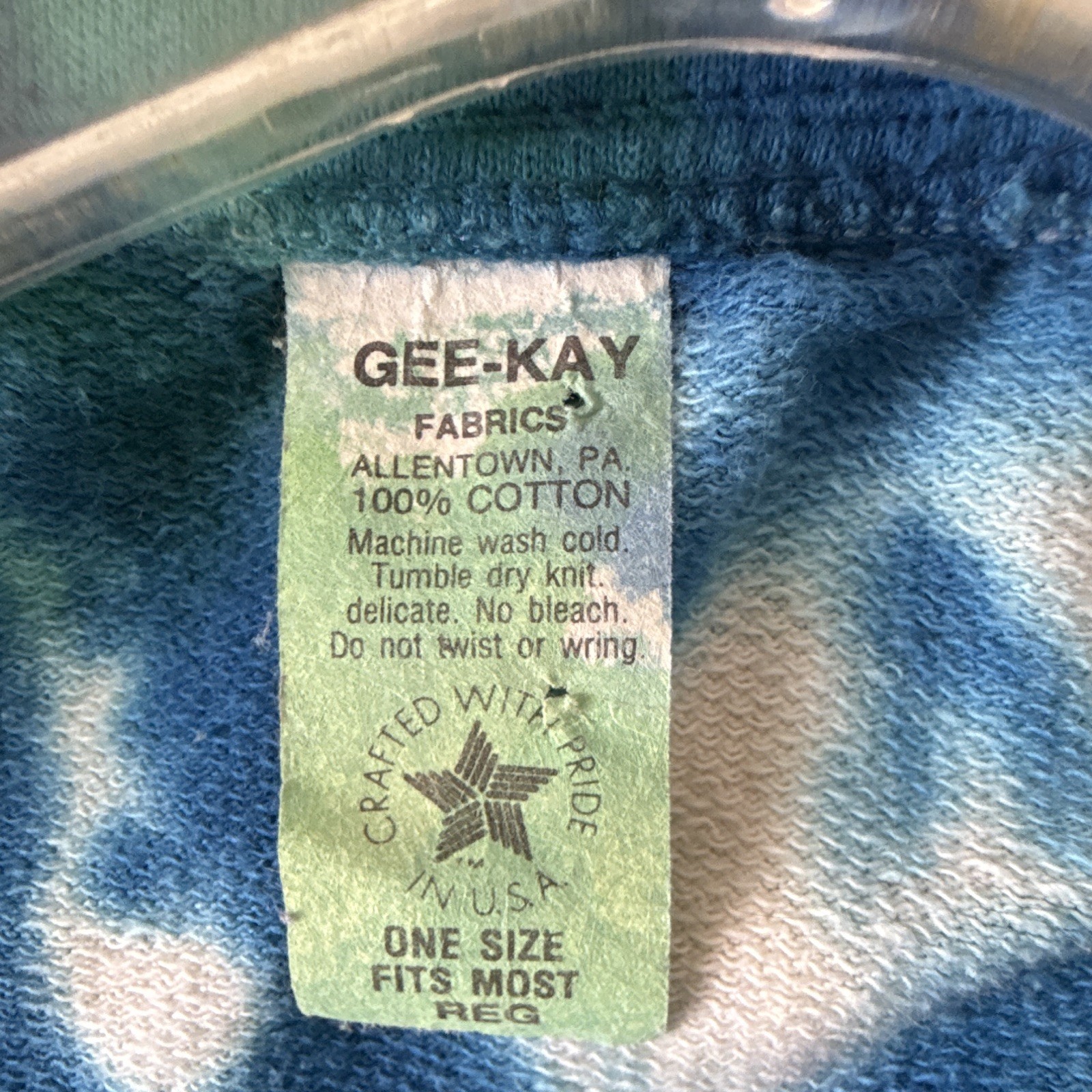 GEE-KAY Fabrics Tie-Dye Sleeveless Collared Dress. 100% Cotton Women One Size
