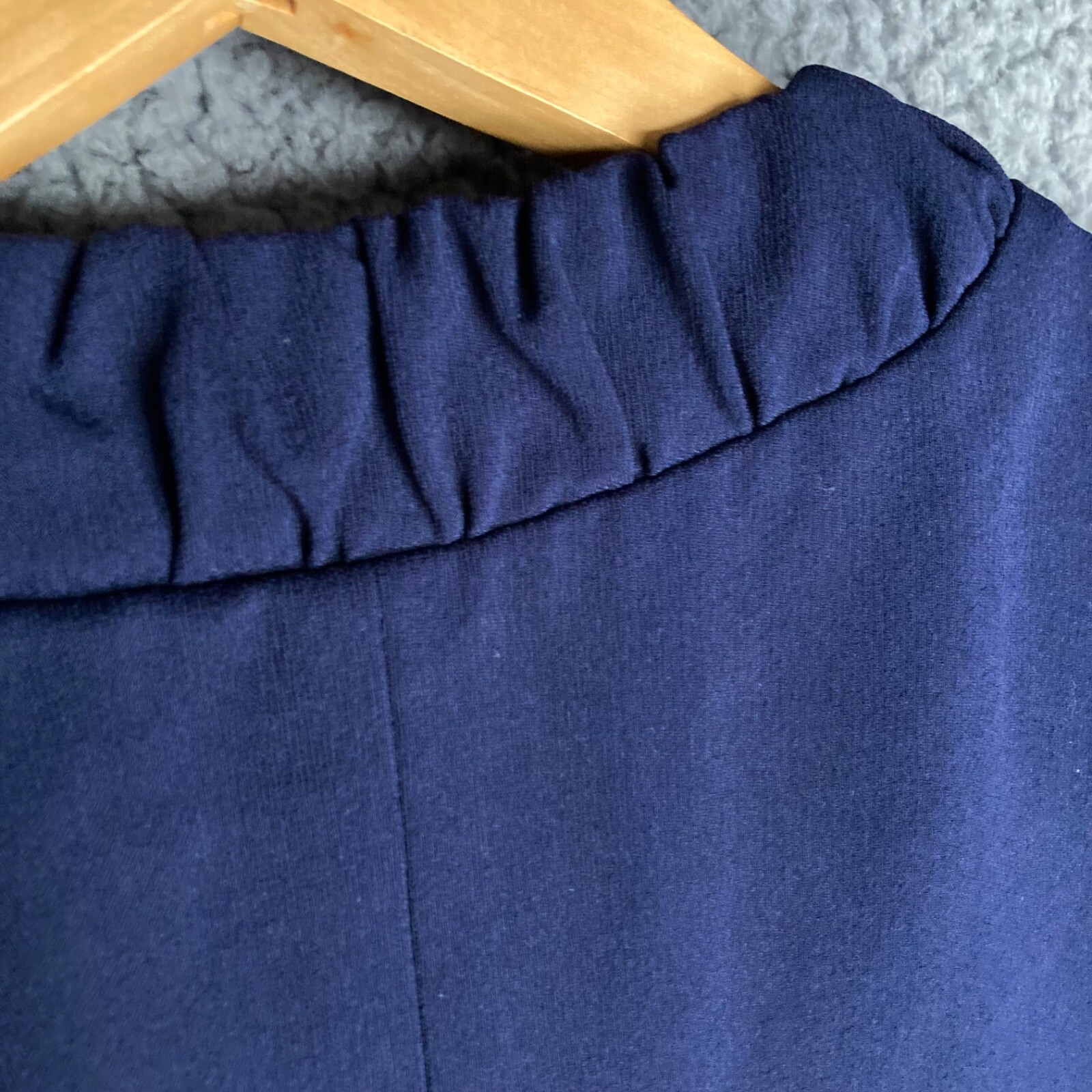 Harve Benard Cropped Blazer Jacket Lined Navy Career Womens 12 L Bust 40 Vtg