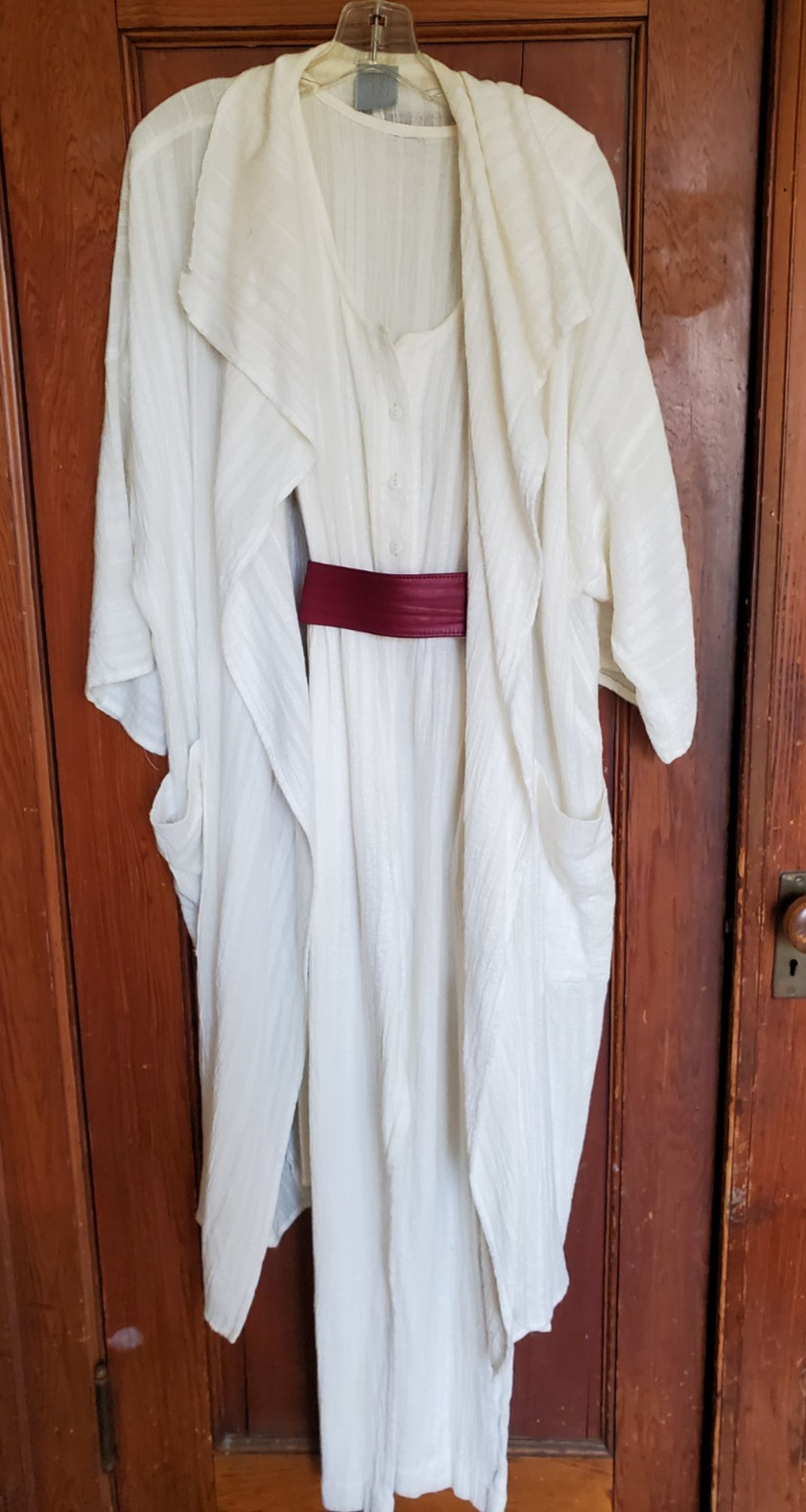 Vint RABBIT RABBIT RABBIT DESIGN 2 PIECE UNI TOP/PANT + LONG FLOWING OPEN TUNIC