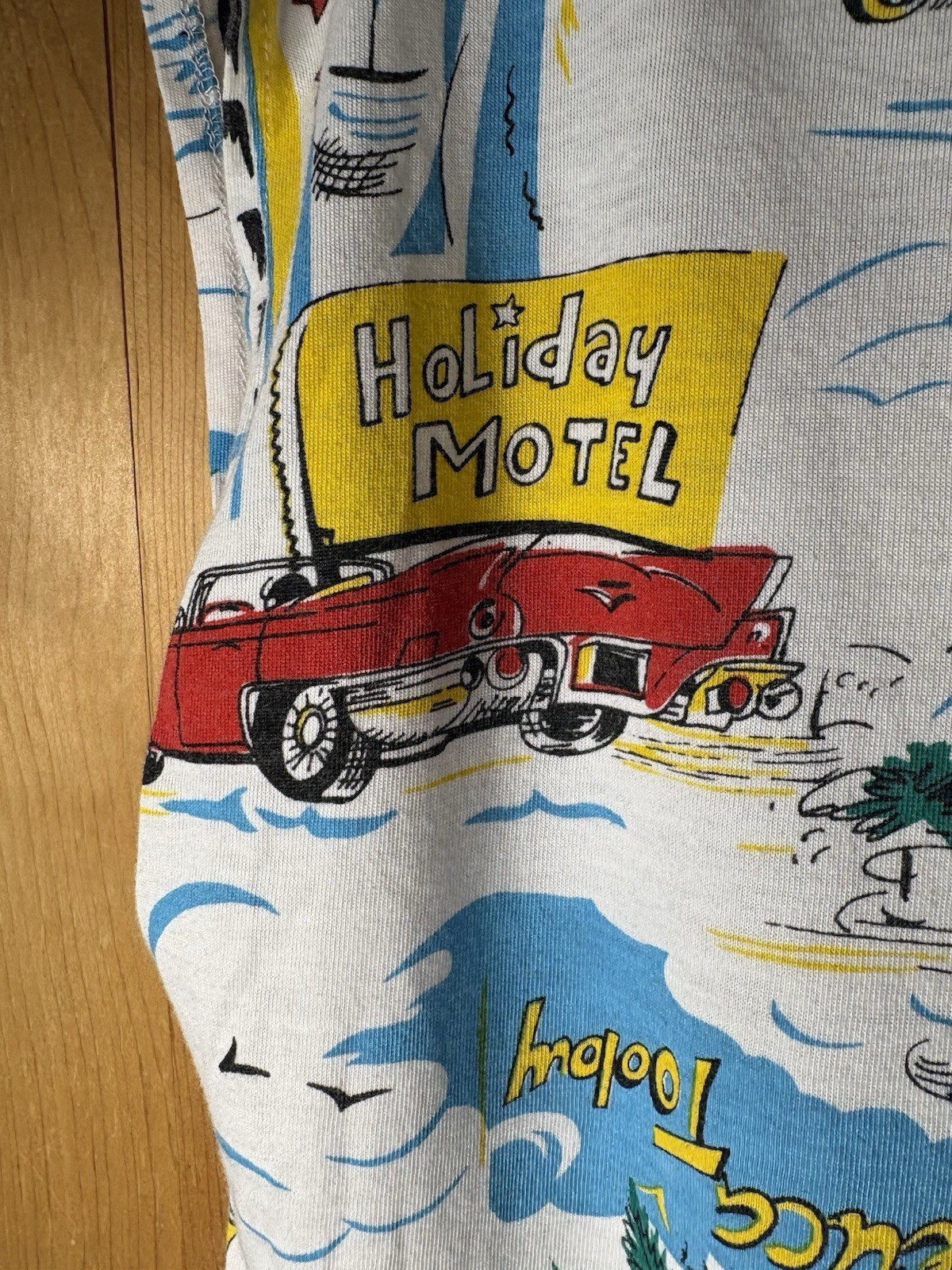 Vtg 80&prime; Instant Glamour Limited Express Cotton Graphic Tee Holiday Motel Cars M