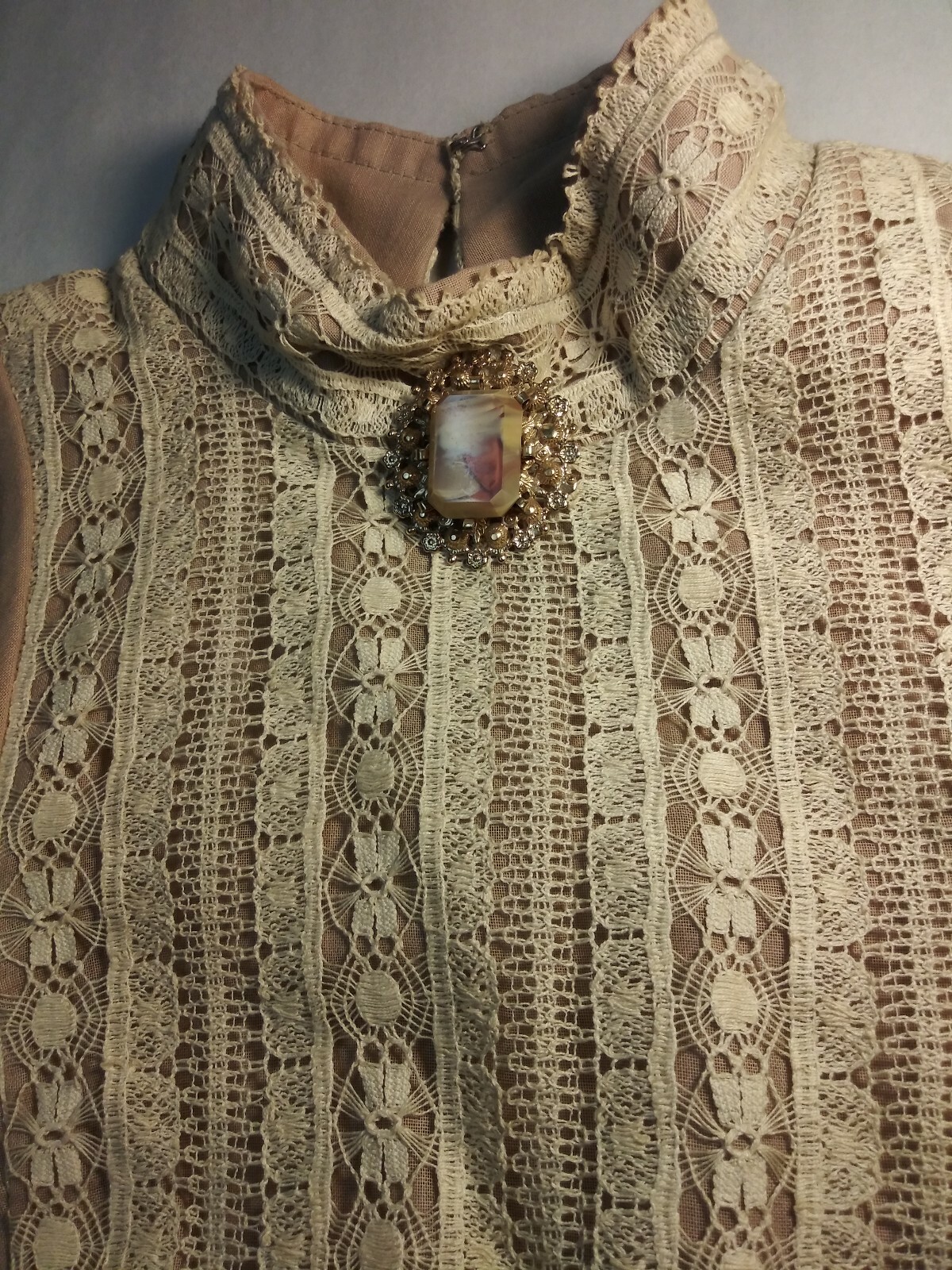 70s Victorian Style Dress xs Prairie Boho Hippie Butterfly Sleeves CALDERON