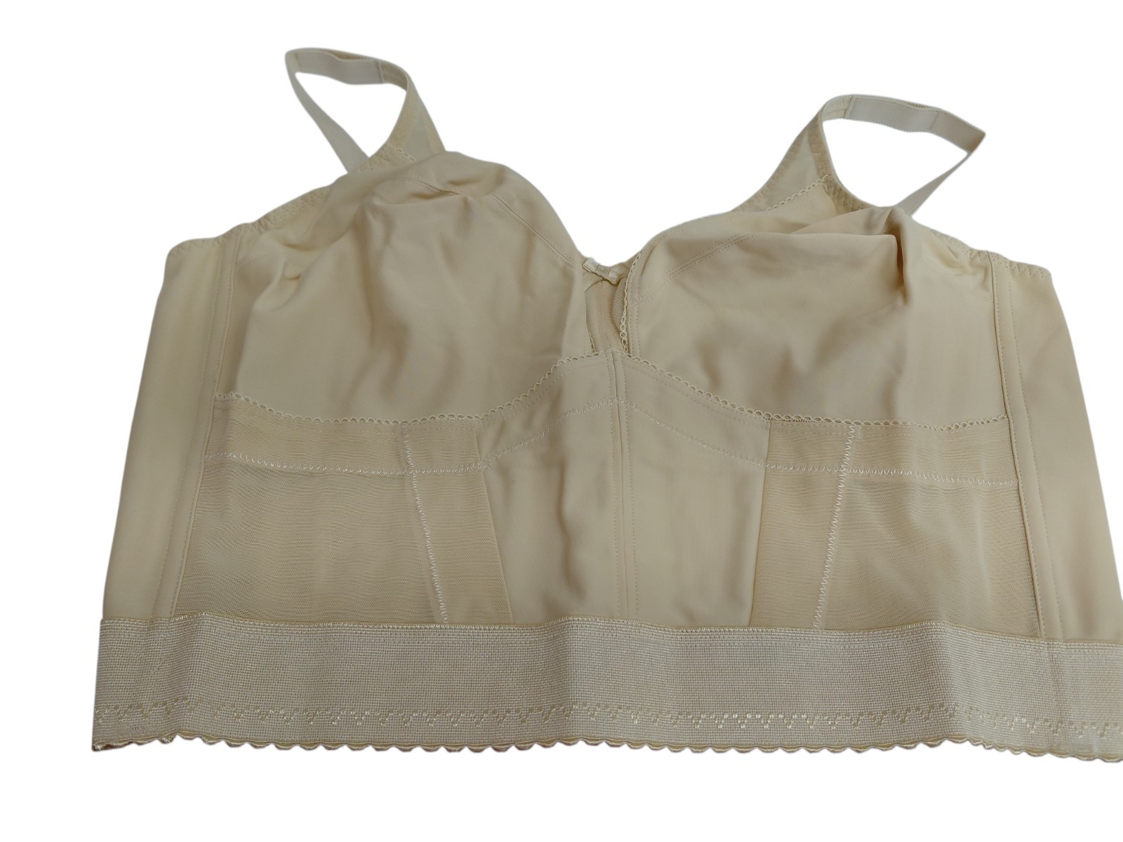Vintage Crown-nette Longline Beige Bra Size 46C