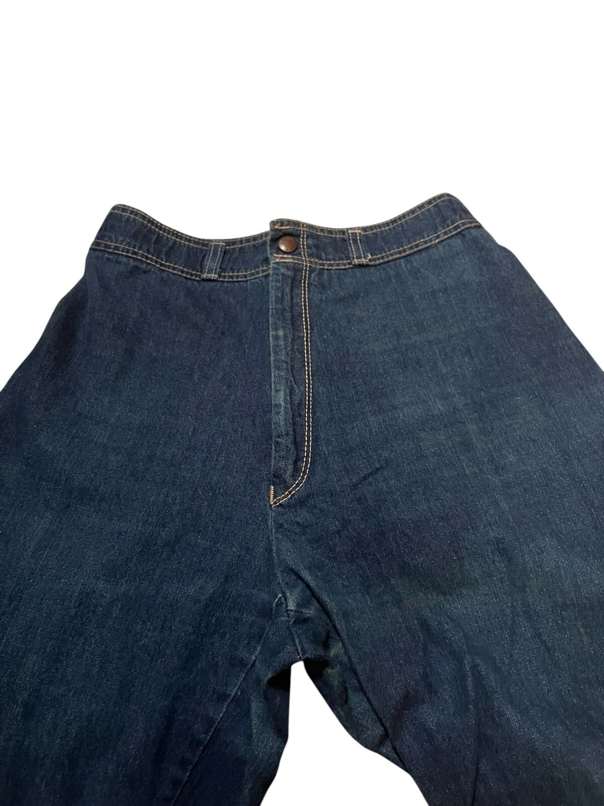 Vintage 1970s 80s Pulse Heart Shape Tush Flared Denim Jeans Size 26 x 33&Prime;
