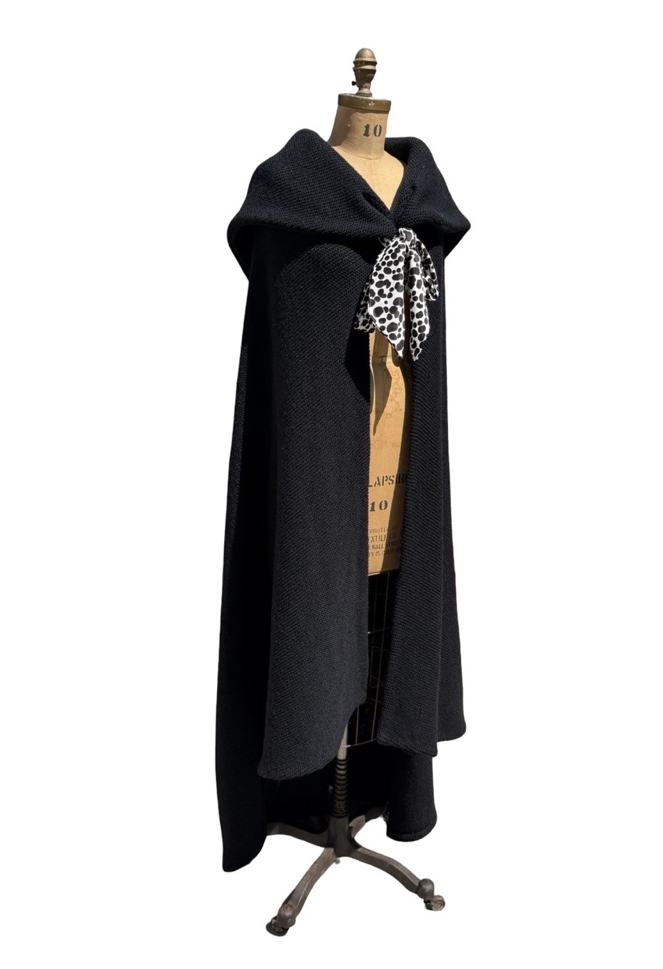 Vintage Archival CHLOE Summer cape Open Knit Cape One Size 80s Hooded