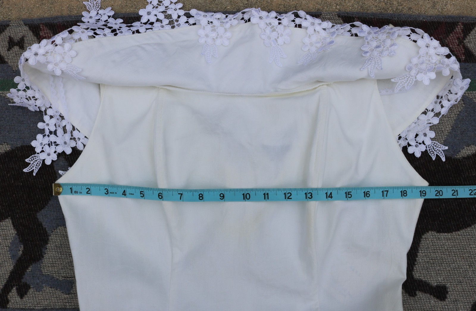 Vintage Cachet Dress 13/14 Bari Protas 1980s White w/Lace Victorian Wedding Tea