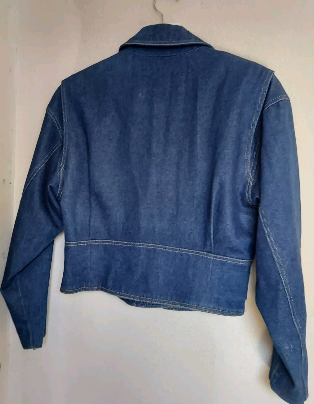 Emanuel Ungaro Vintage Bikers Dennin Jacket Size 8 , Read Description