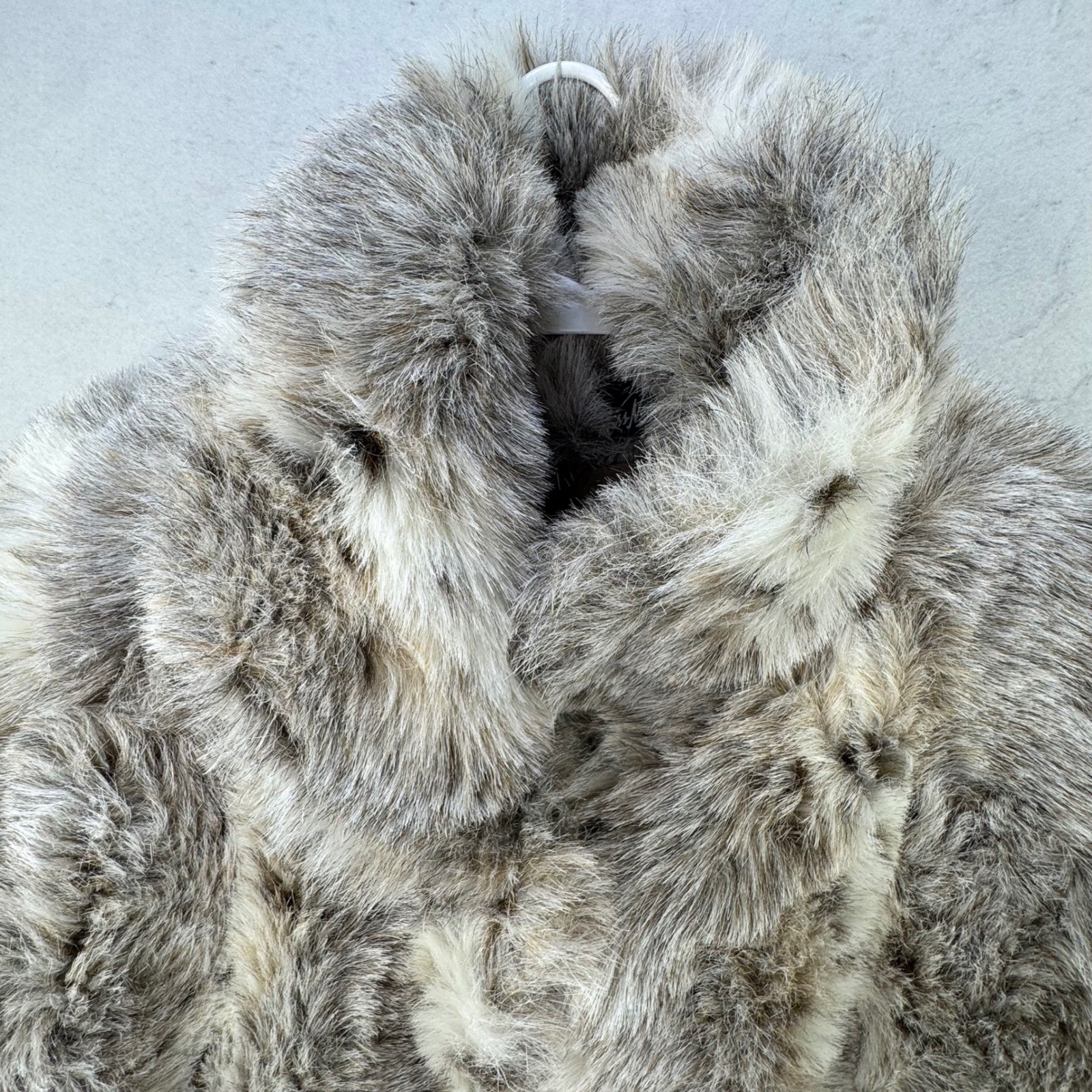 Miss New Yorker Faux Fur Coat Women Medium Gray Vintage Faux Lynx Mob Wife Luxe