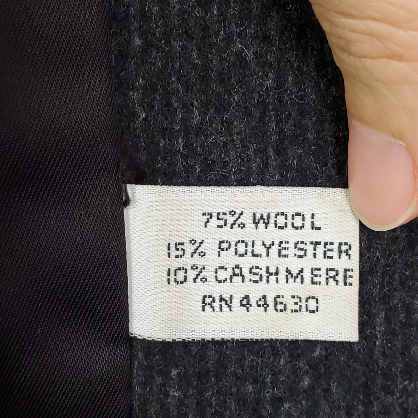 Vtg 70s Womens Jacket Size Medium Gray Wool Cashmere Blend Trench Coat ILGWU