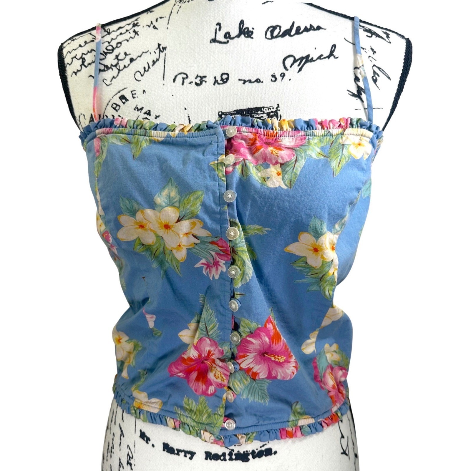 Vintage Y2K RALPH Ralph Lauren Camisole Corset Top Women&rsquo;s M Floral Cottagecore