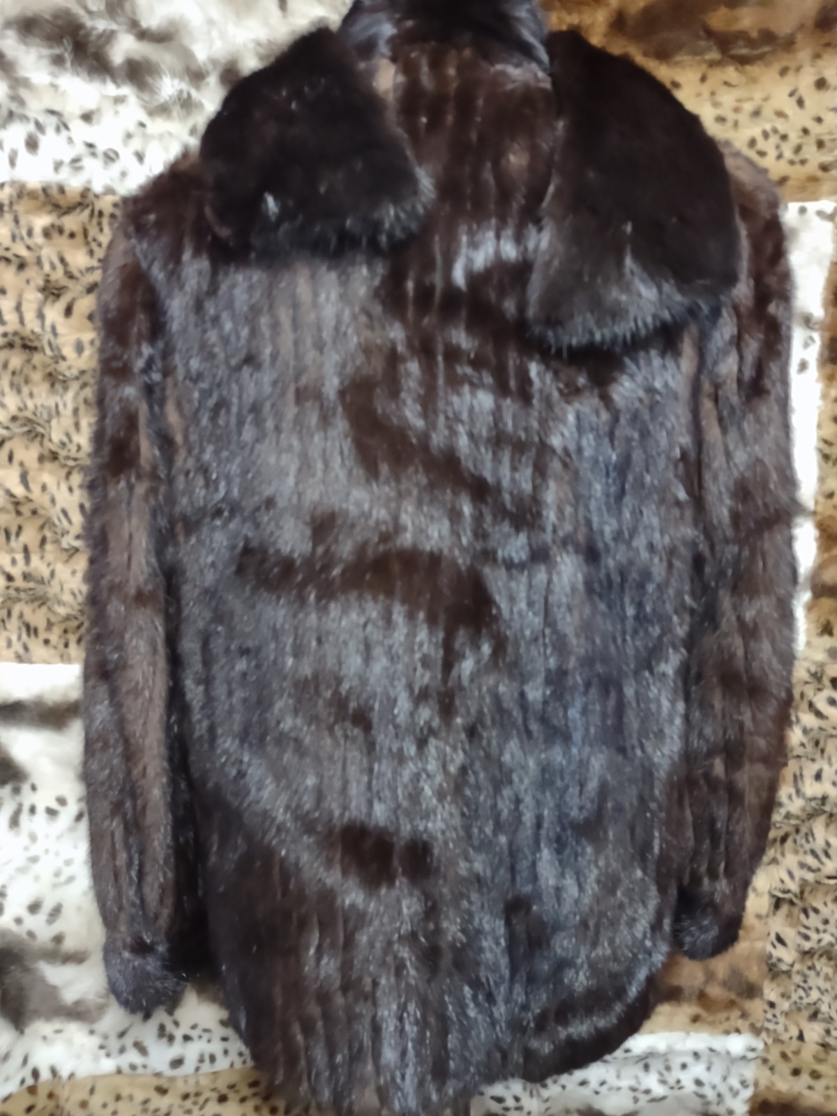 MCM Mink Jacket Custom Made 38&Prime; Chest Alaska Velvet Pockets Scarf 23&Prime; Length
