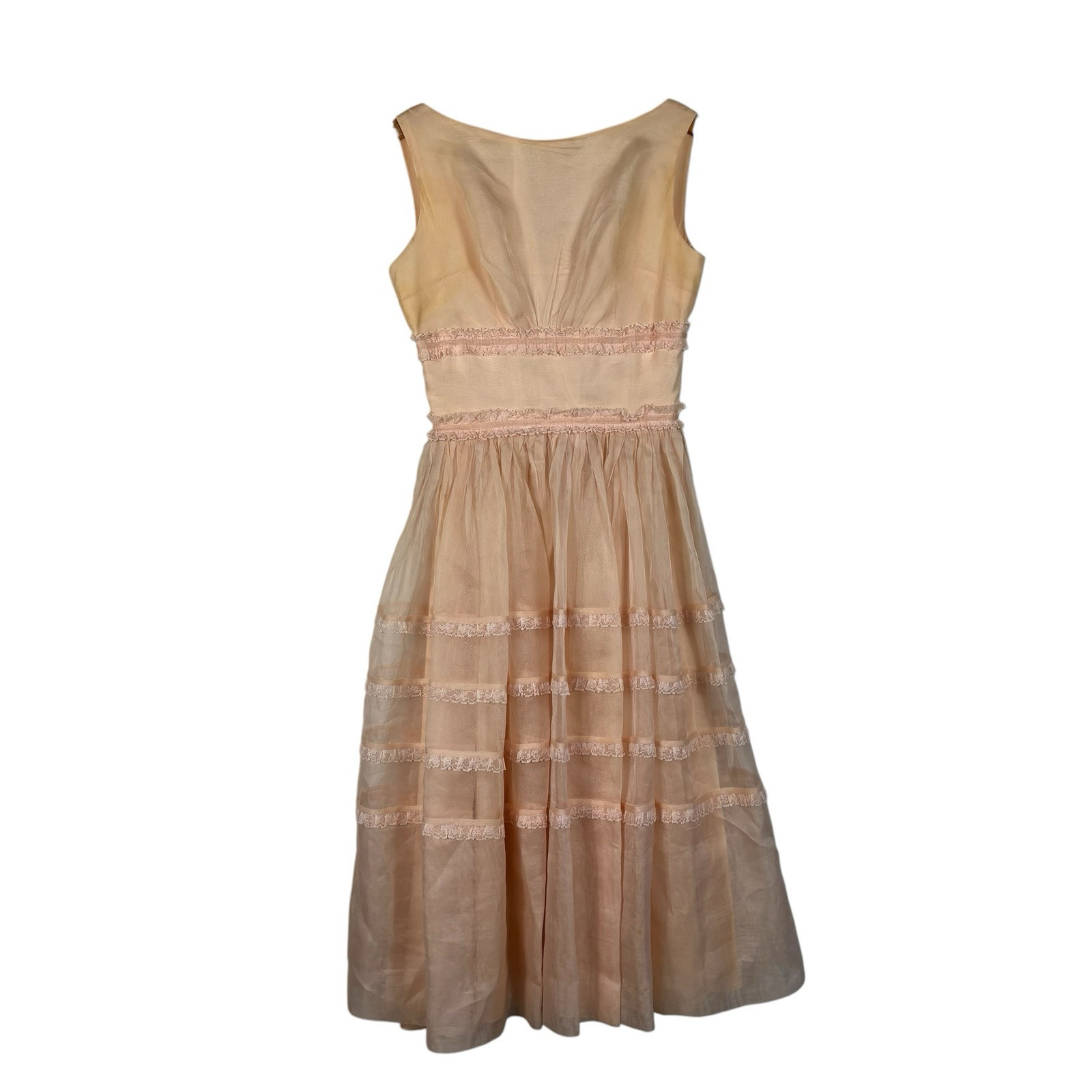 Jr Theme Vintage 60s Pink Lace Dress Dress Party Cocktail Women&rsquo;s Size 0-2