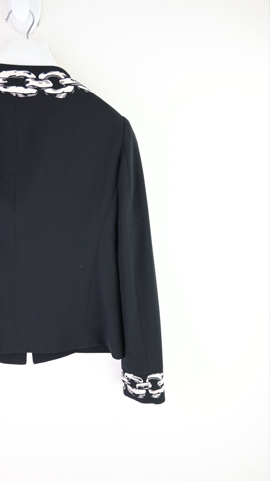 Moschino Cheap & Chic Chain print blazer in black size IT42/UK12