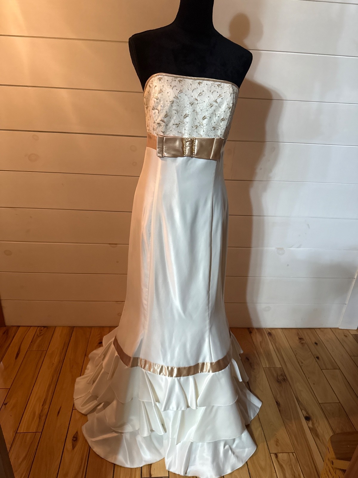 Vintage Jessica Mcclintock for Gunne Sax Ivory/Gold Mermaid