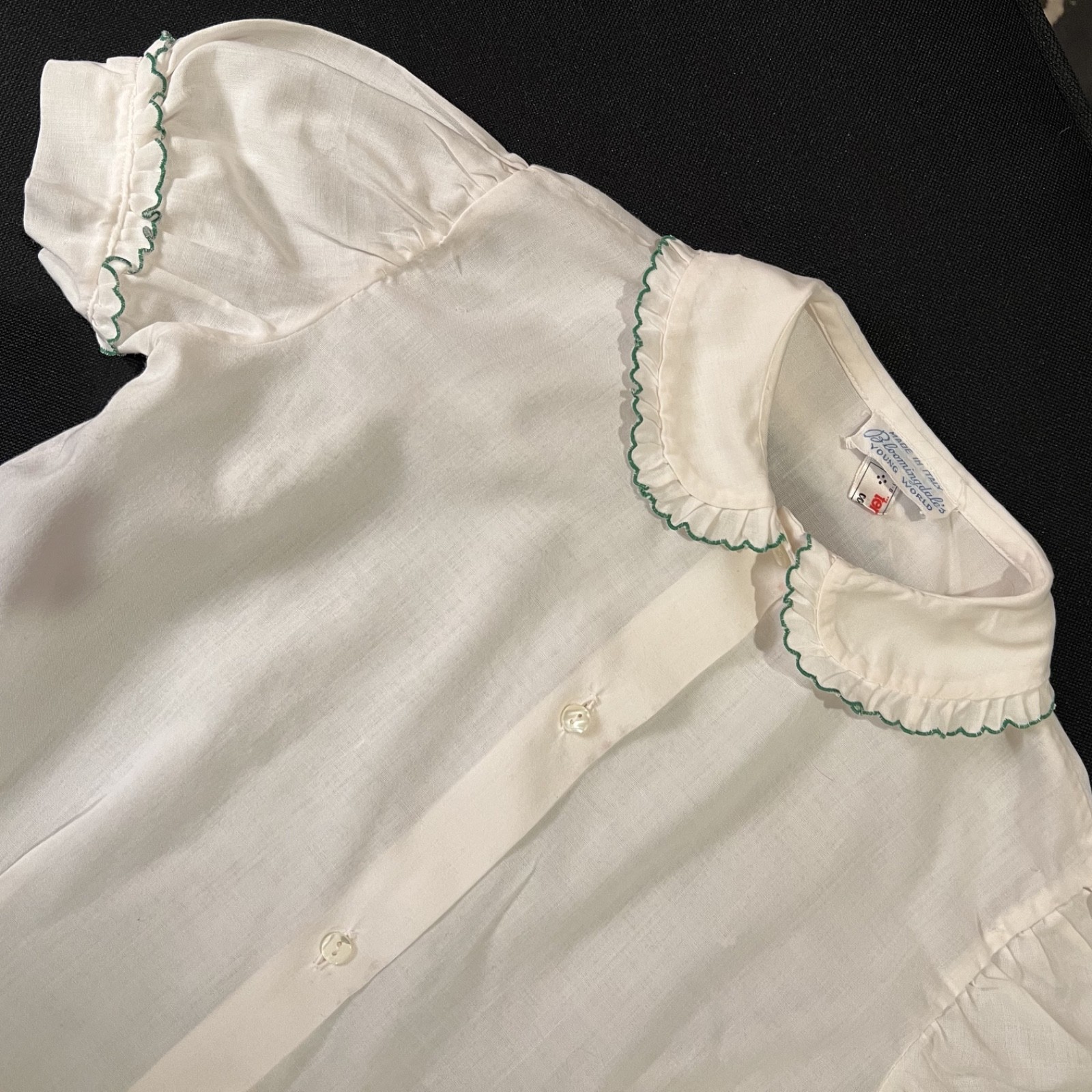 Vintage Bloomingdale&rsquo;s &lsquo;Young World&rsquo; girl&rsquo;s blouse 1960s Made in Italy