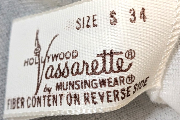 Vintage Hollywood Vassarette Munsingwear S 34 Crepelon Nylon Floral Lingerie USA