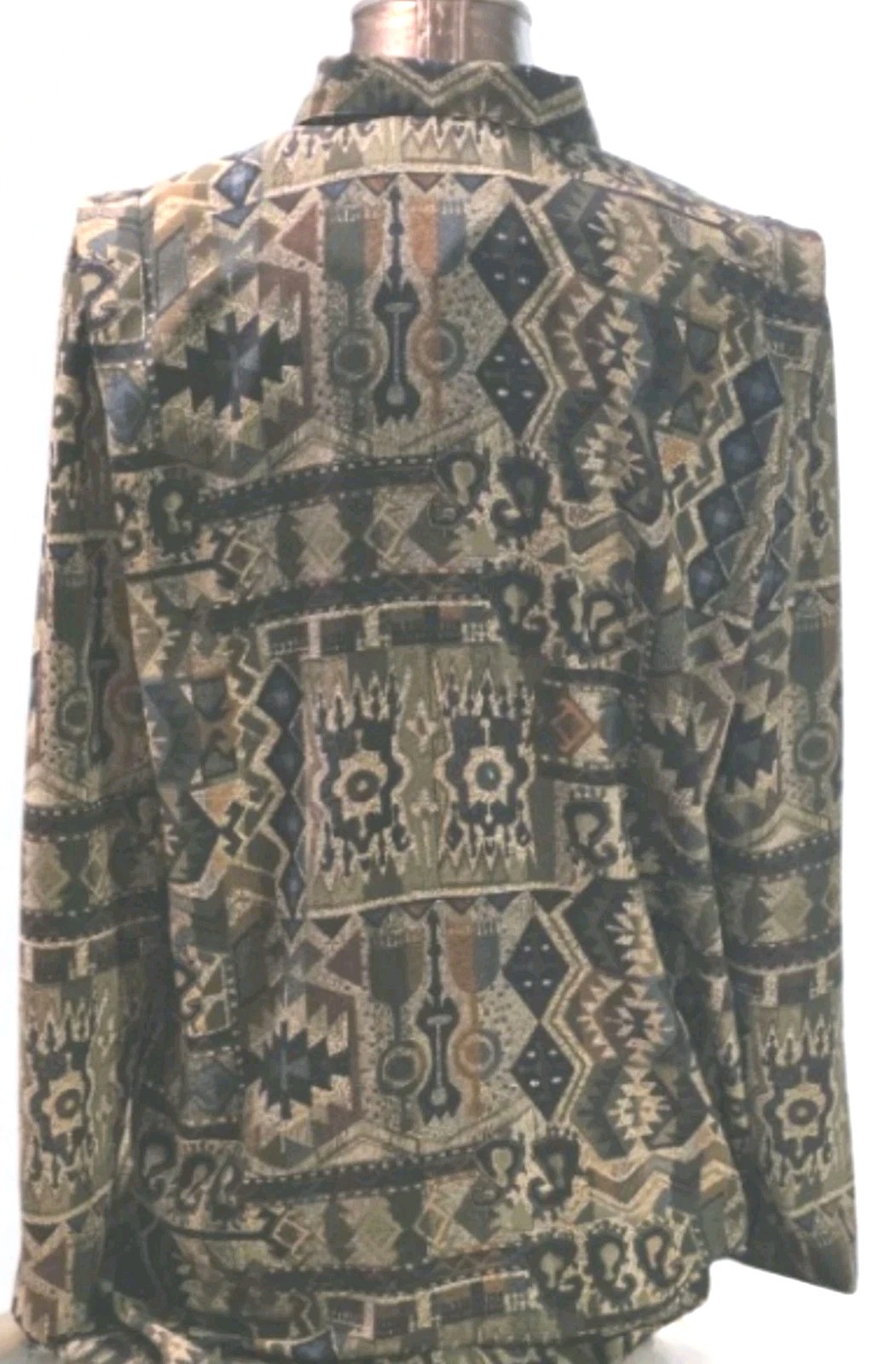 90s VTG Florentine Grandmacore Button Up Aztec Tribal