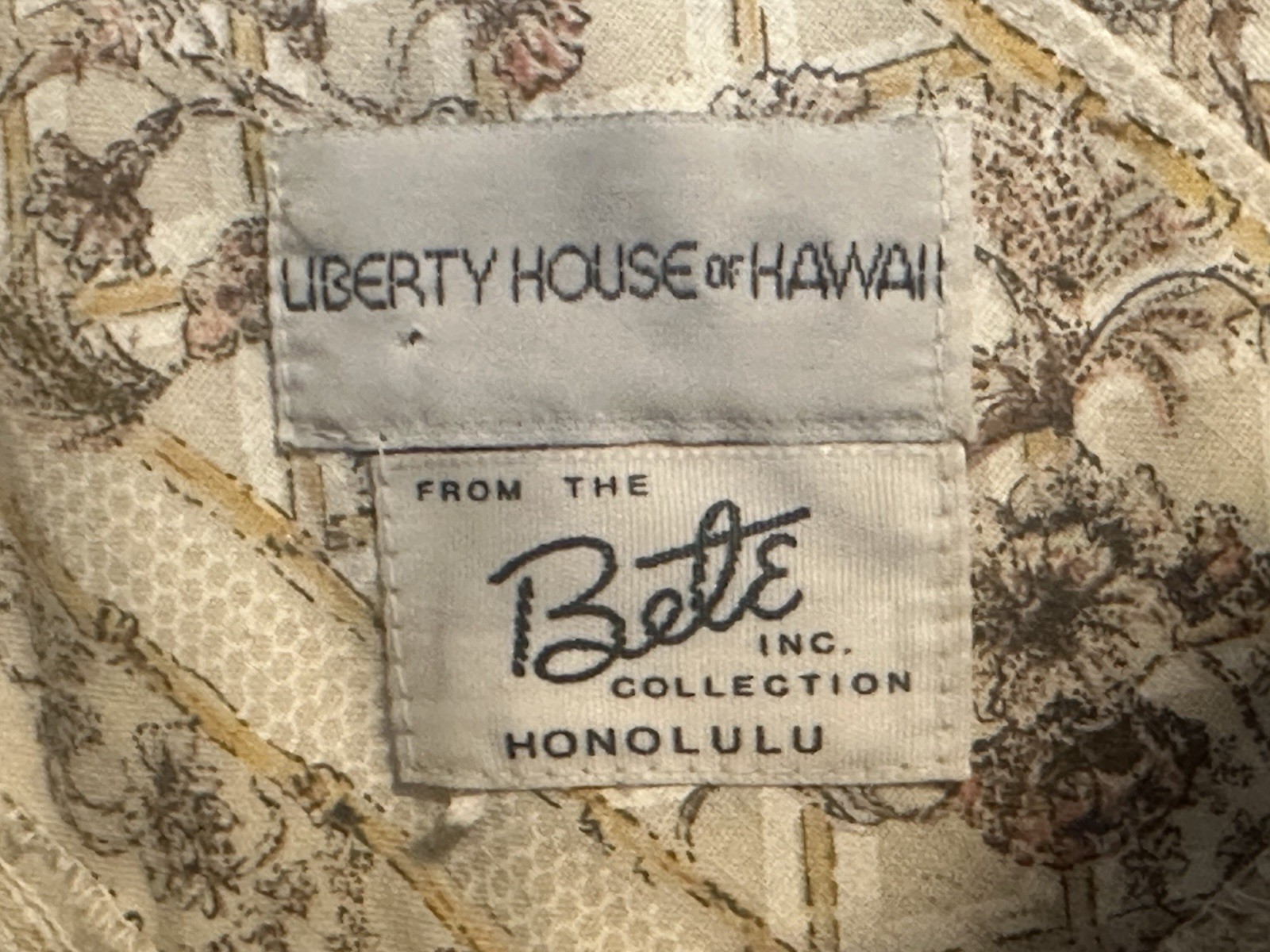 VTG LIBERTY HOUSE of HAWAII Bete Coll Muumuu Maxi Dress Floral Aloha szM Pockets