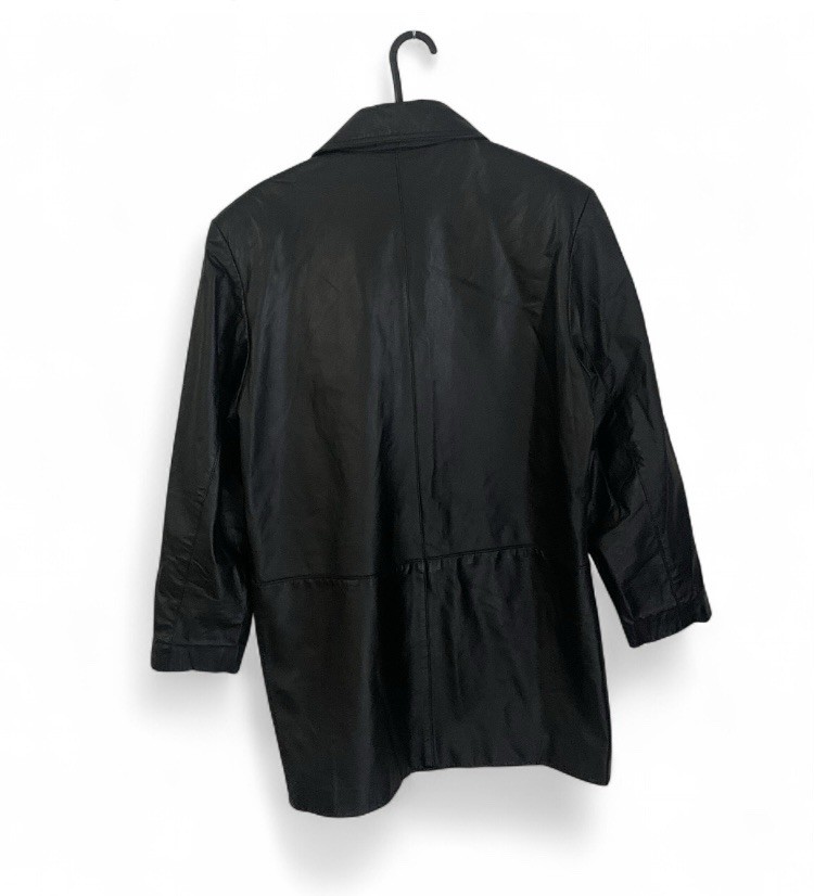 Vintage blazer Comint black leather double-breasted Blazer coat size M