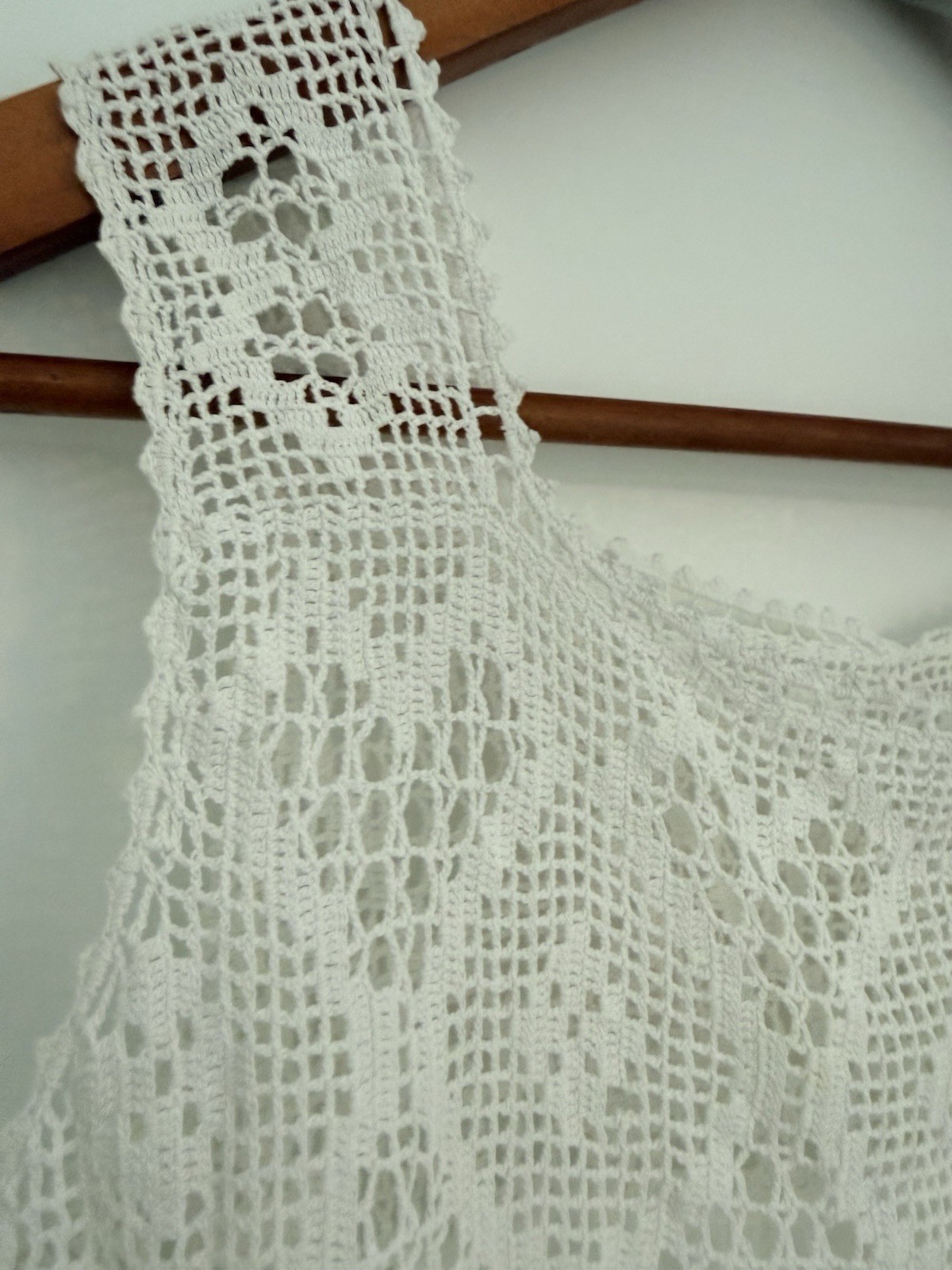 Vintage Antique Edwardian Cotton Crochet Boxy Tank Top Western Prairie 1900s