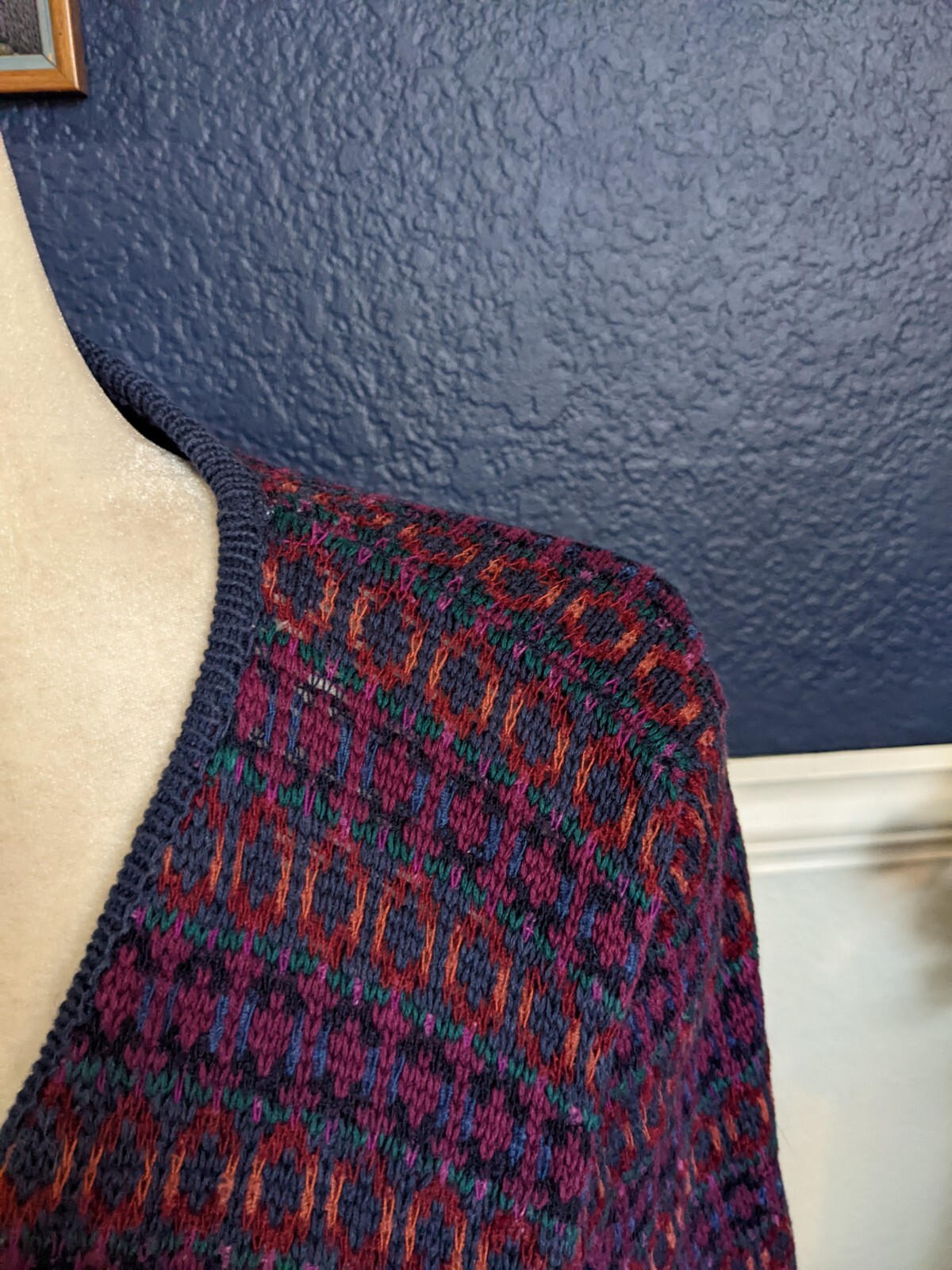 VTG Cullinane Multicolor Fair Isle Button Knit Cardigan Sweater Sz Small S