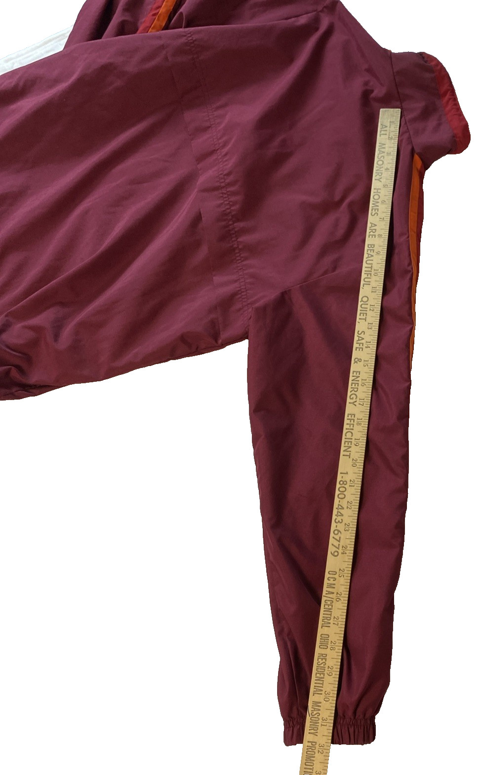 Vintage 1980s Catalina Activewear Jacket Women’s S Maroon Striped Hong Kong