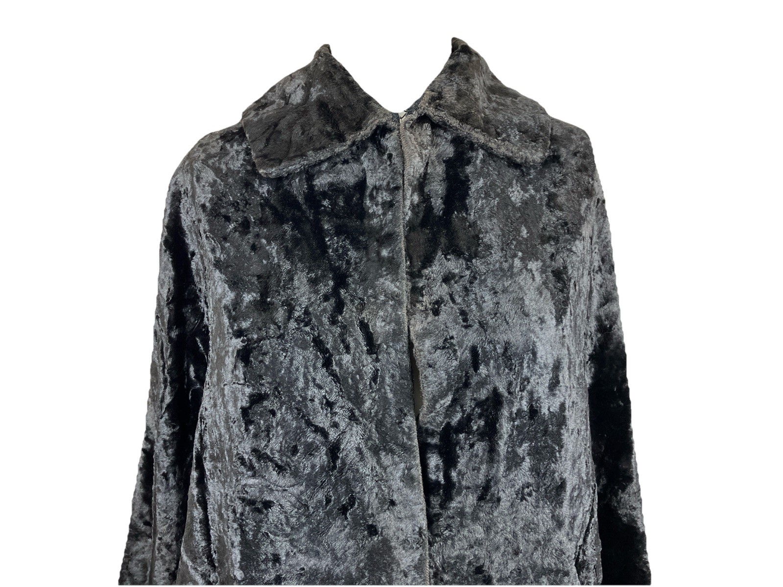 C 1880s 1890s Crushed Velvet Plush Cape Vampire Goth Victorian