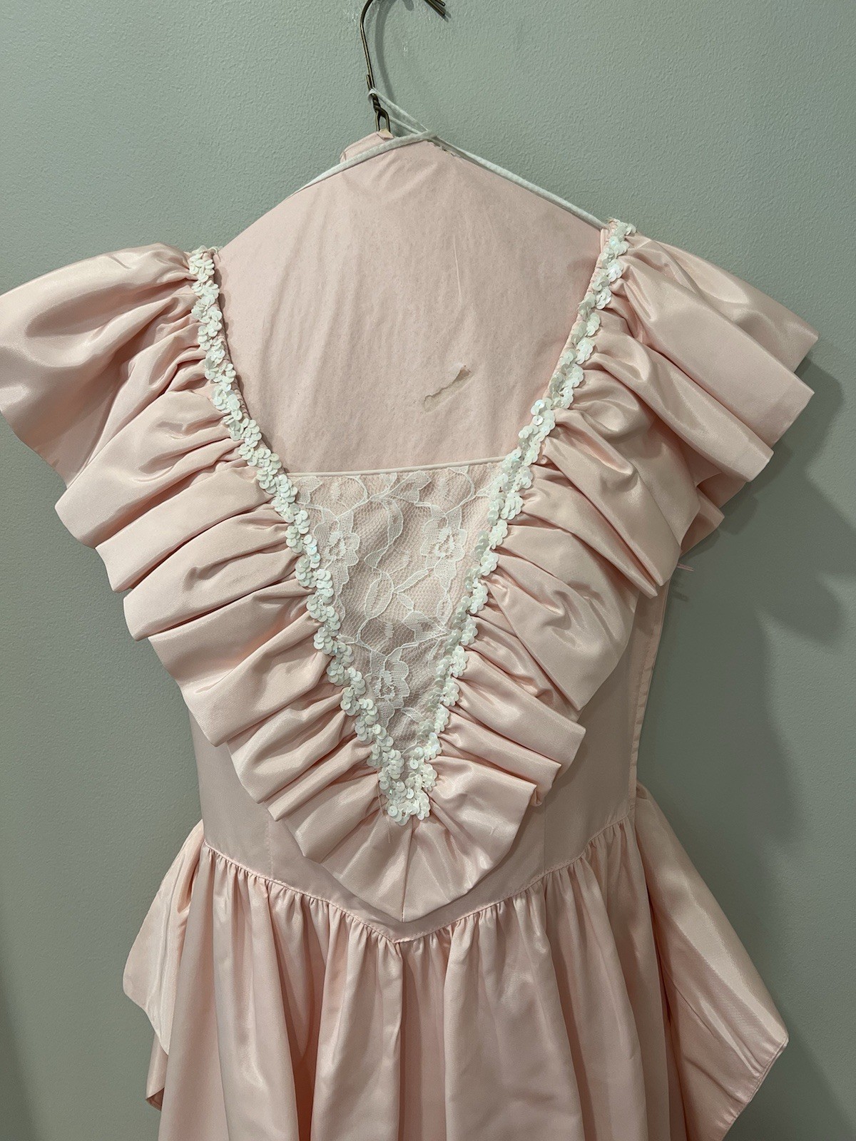 Vintage GUNNE SAX By Jessica McClintock Pink Dress Sz 7 Classic Bow Back READ