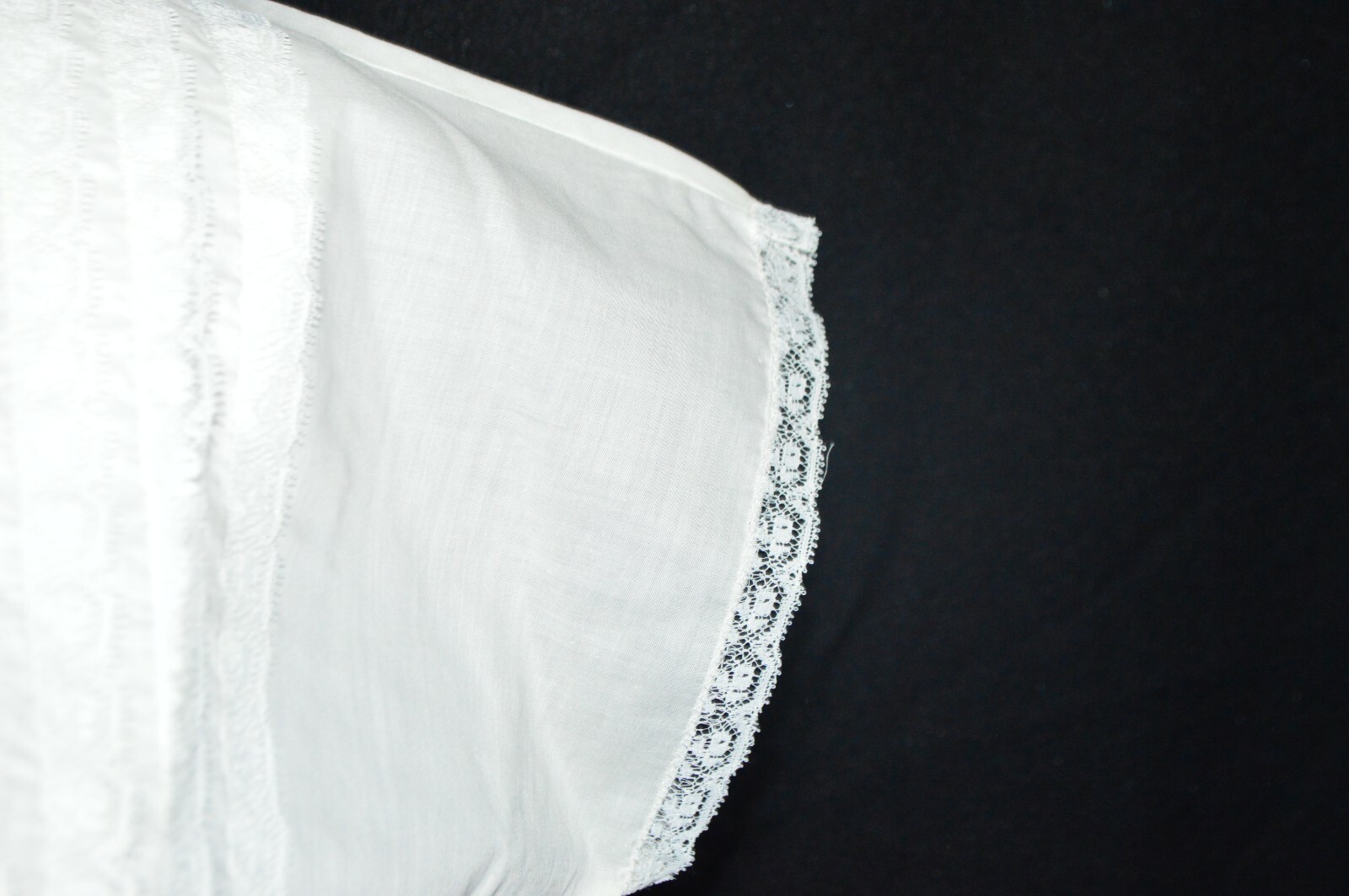 Eclipse Seattle Ivory Poly Blend Lace 1960&rsquo;s Blouse Vintage Top Size 32