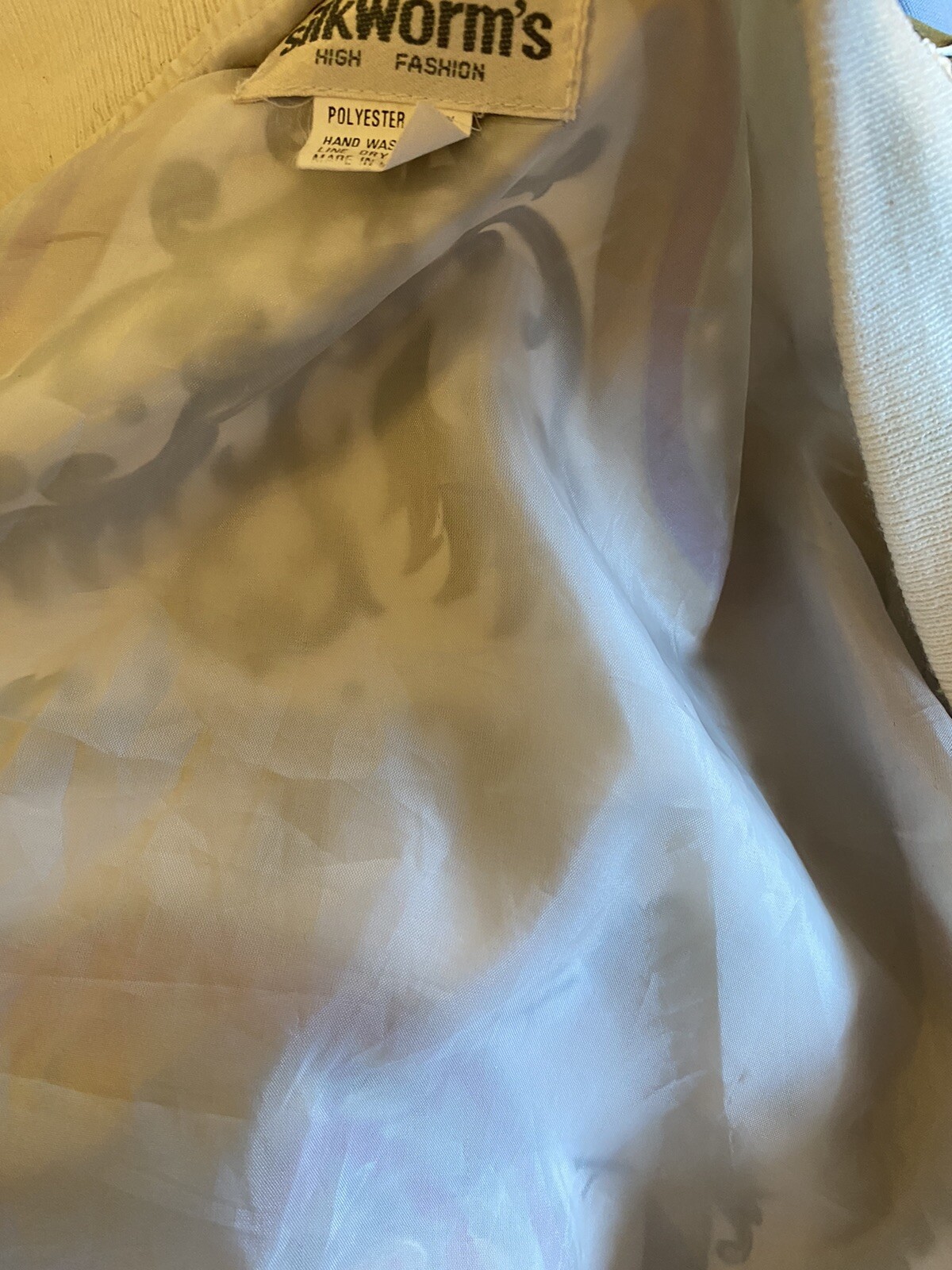 Vintage Silkworms bomber style jacket clock Unique Wmns M Oversized Lined 90’s